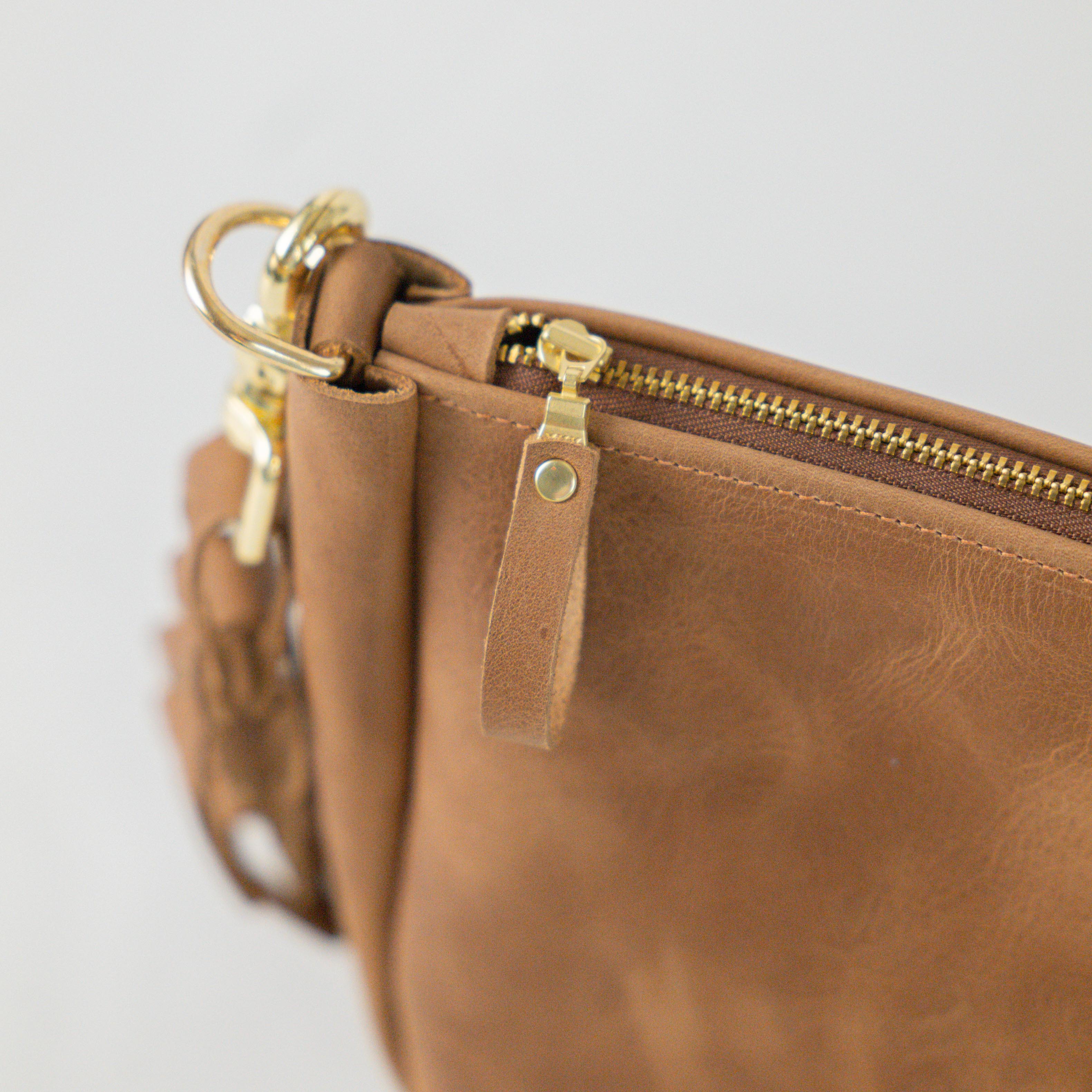 Cognac Medium Crossbody Bag Bundle