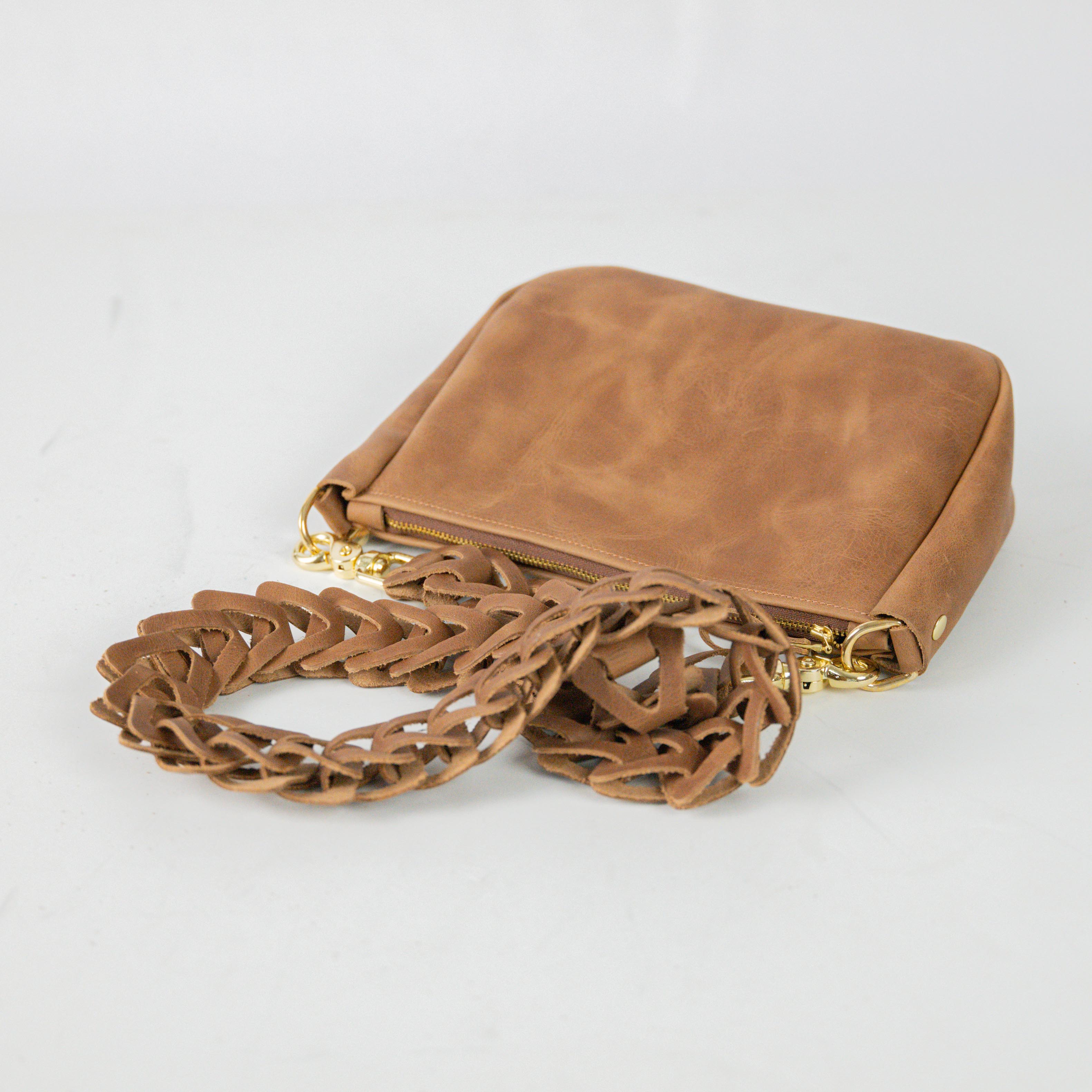 Cognac Medium Crossbody Bag Bundle