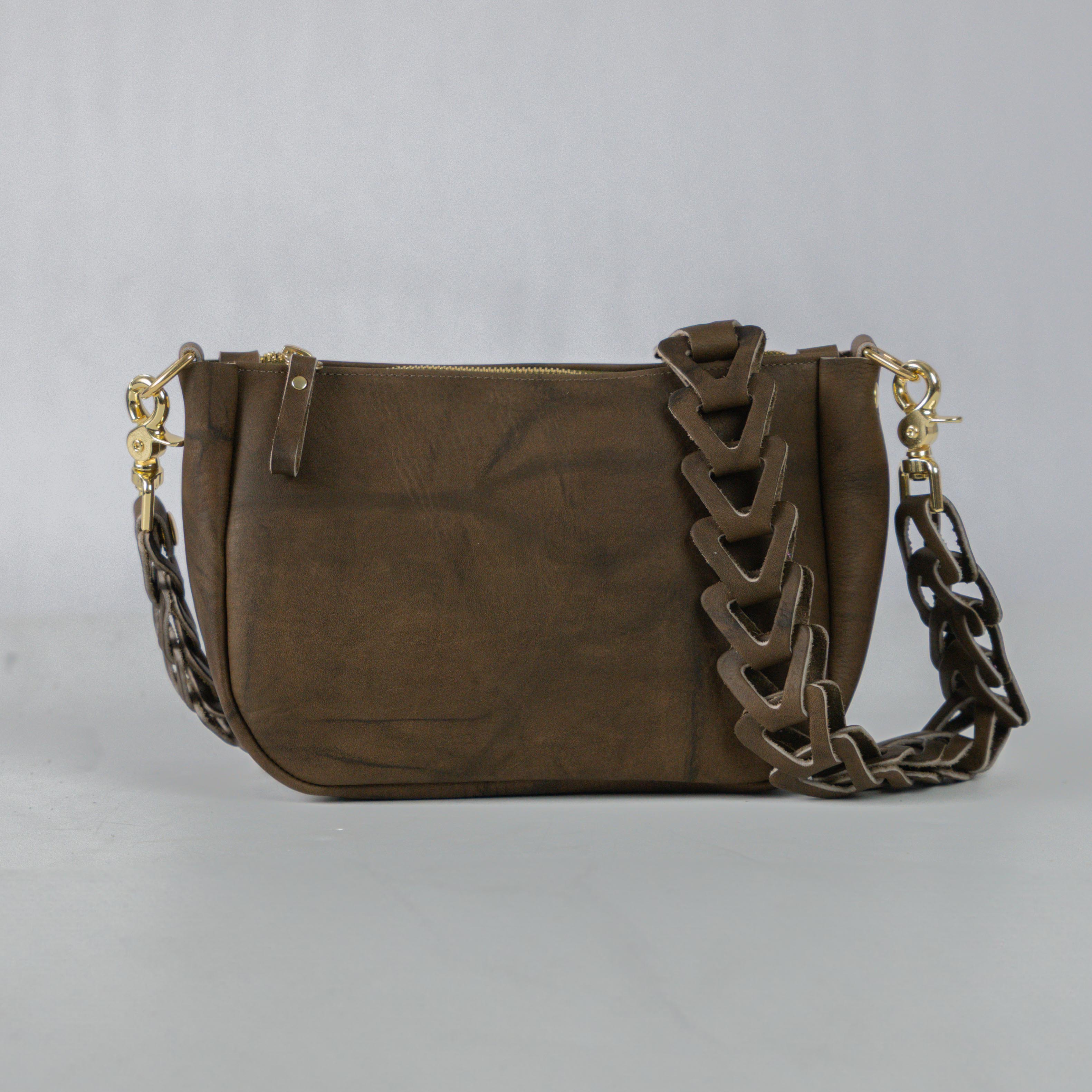 Olive Crunch Crossbody Bag