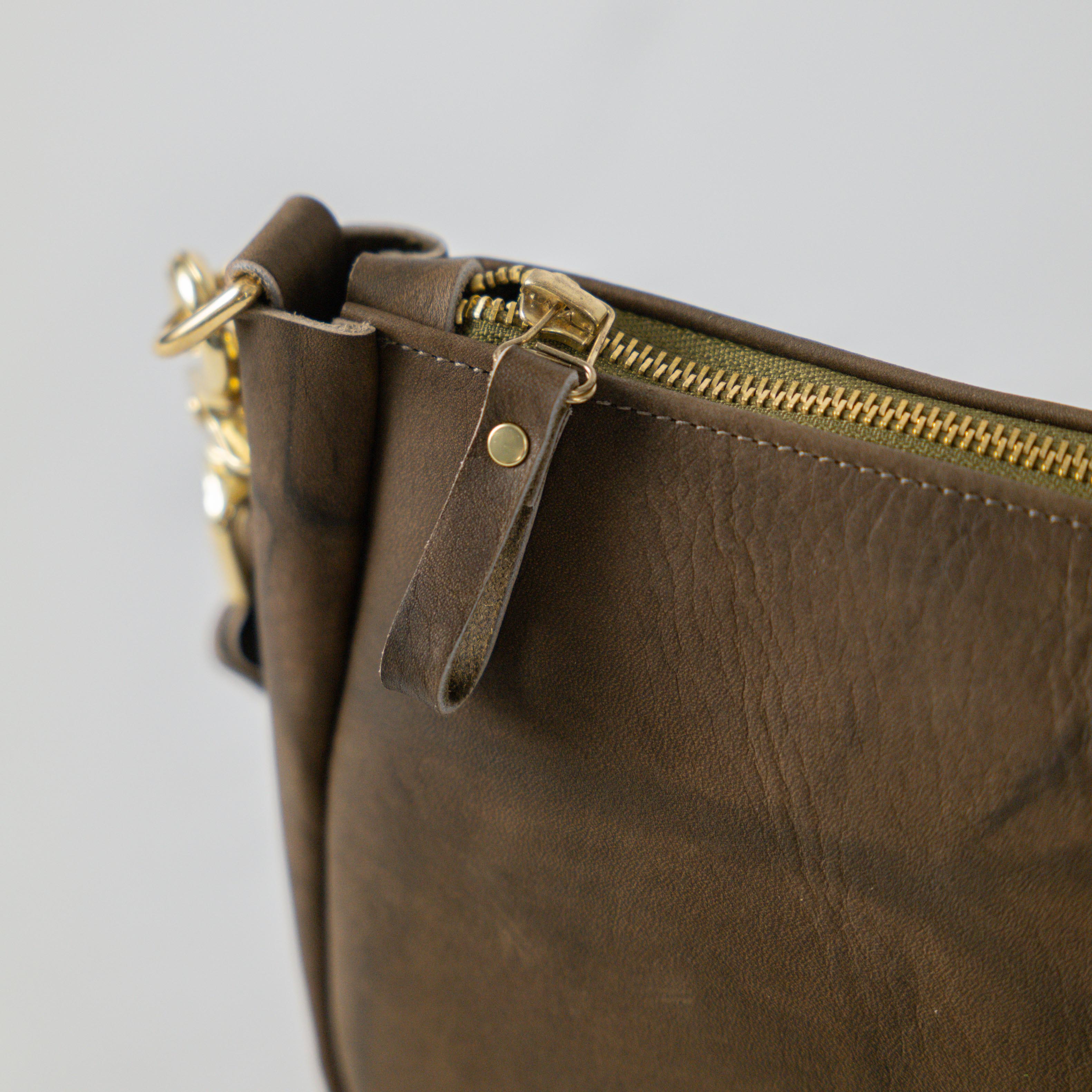 Olive Crunch Crossbody Bag