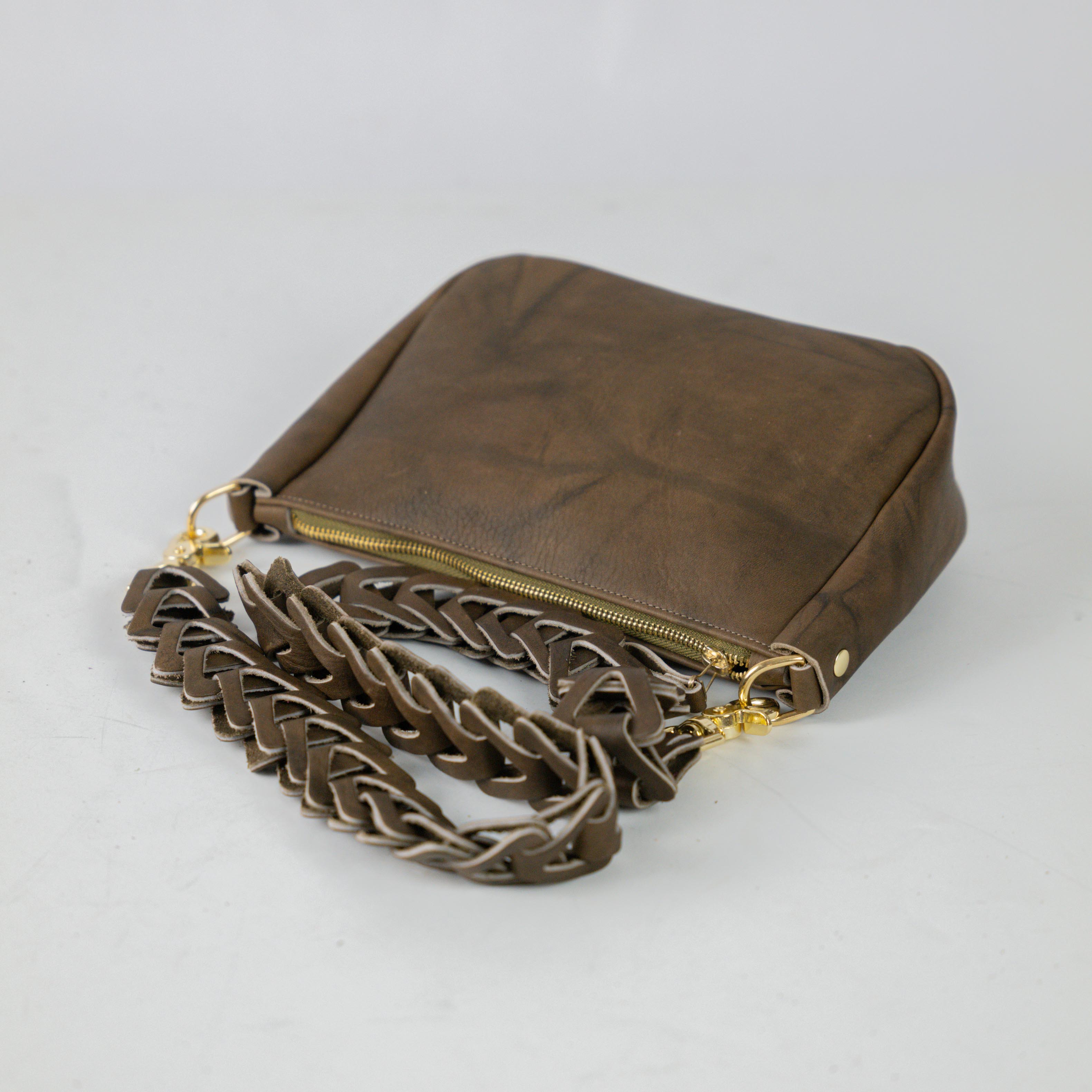 Olive Crunch Crossbody Bag