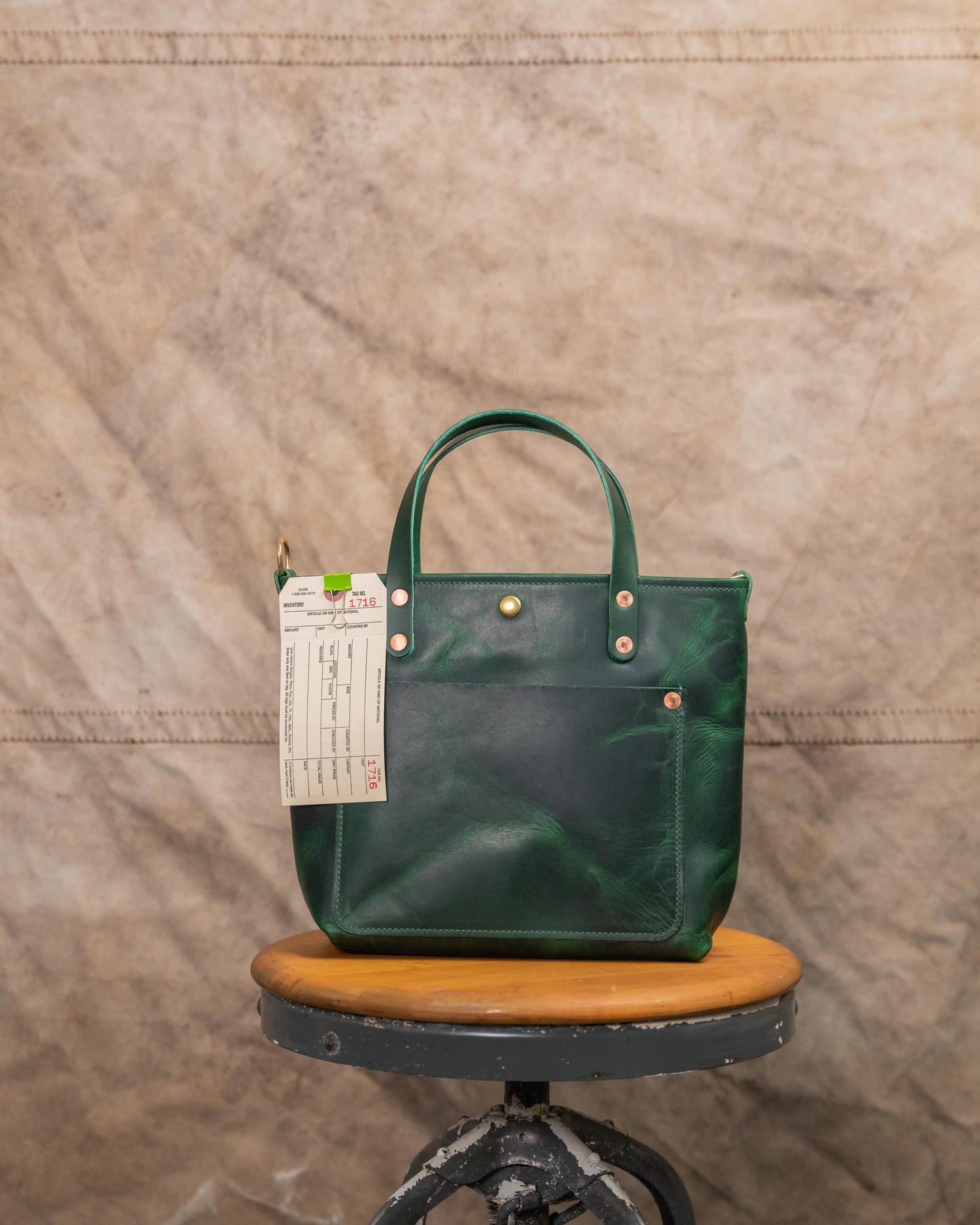 1716 Horween Greener Pastures Cypress Horween Mini Travel Tote
