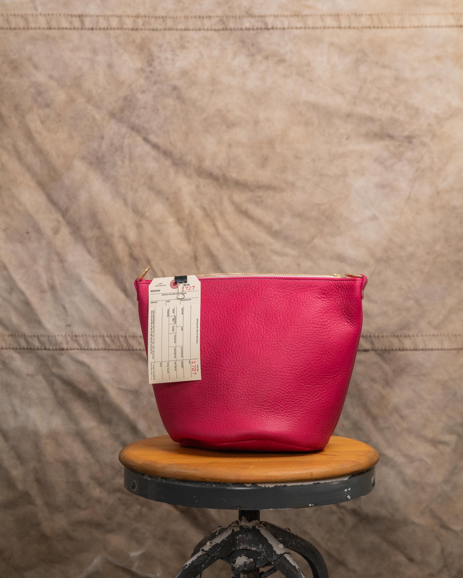 1727 Rose Cypress Zip Top Bucket Bag