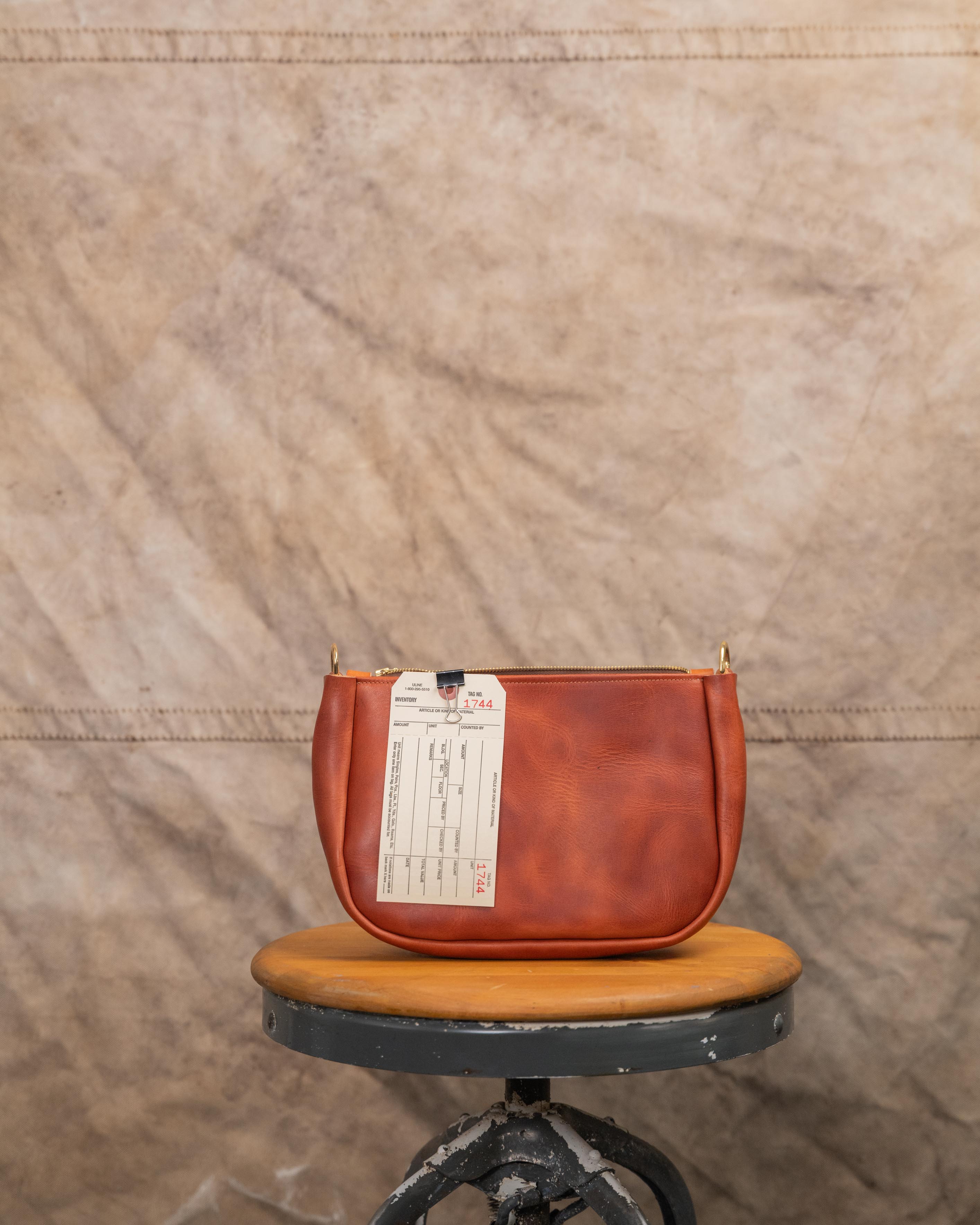 1744 English Tan Dublin Medium Crossbody Bag