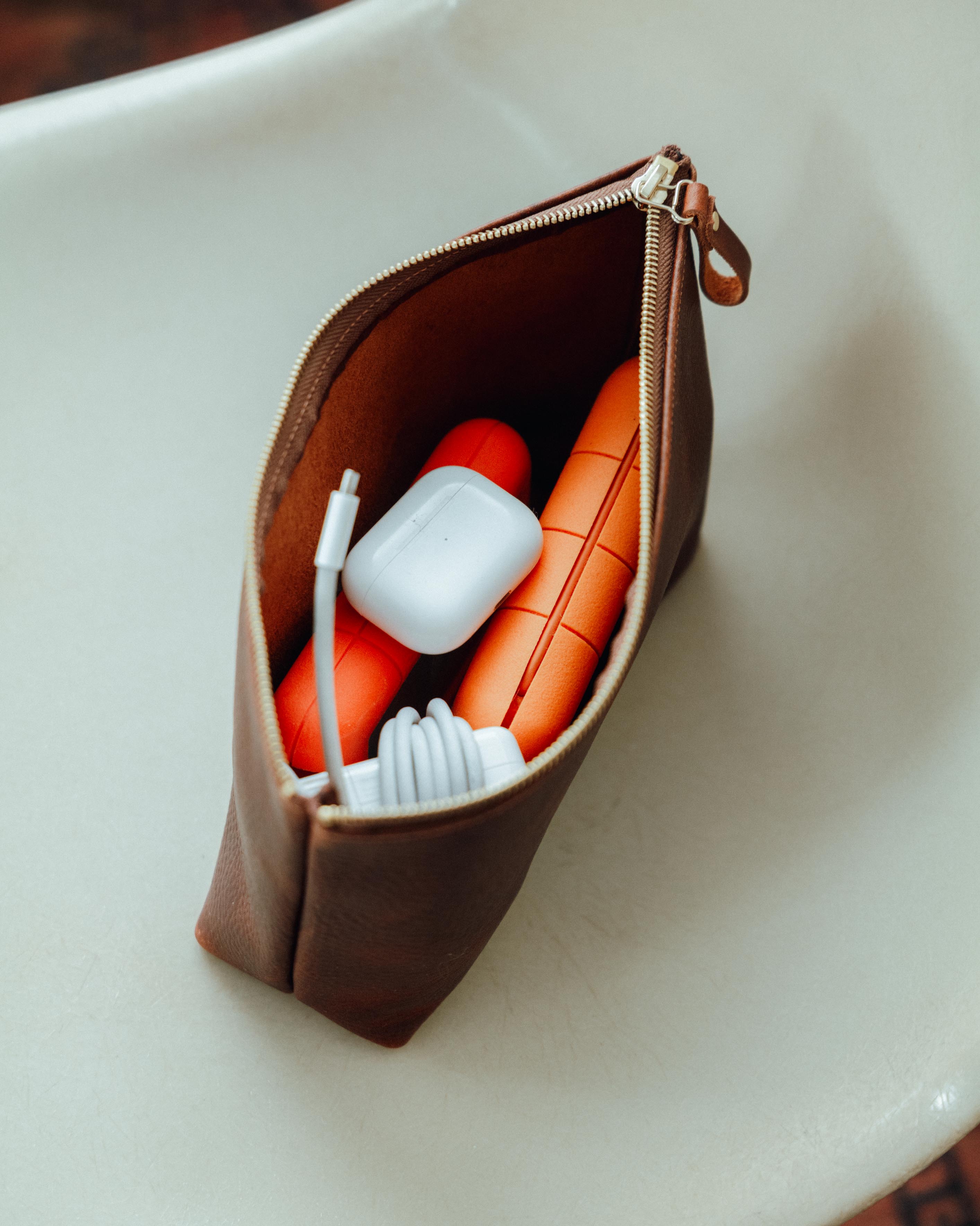 Green Bulldog Large Cosmetic Case