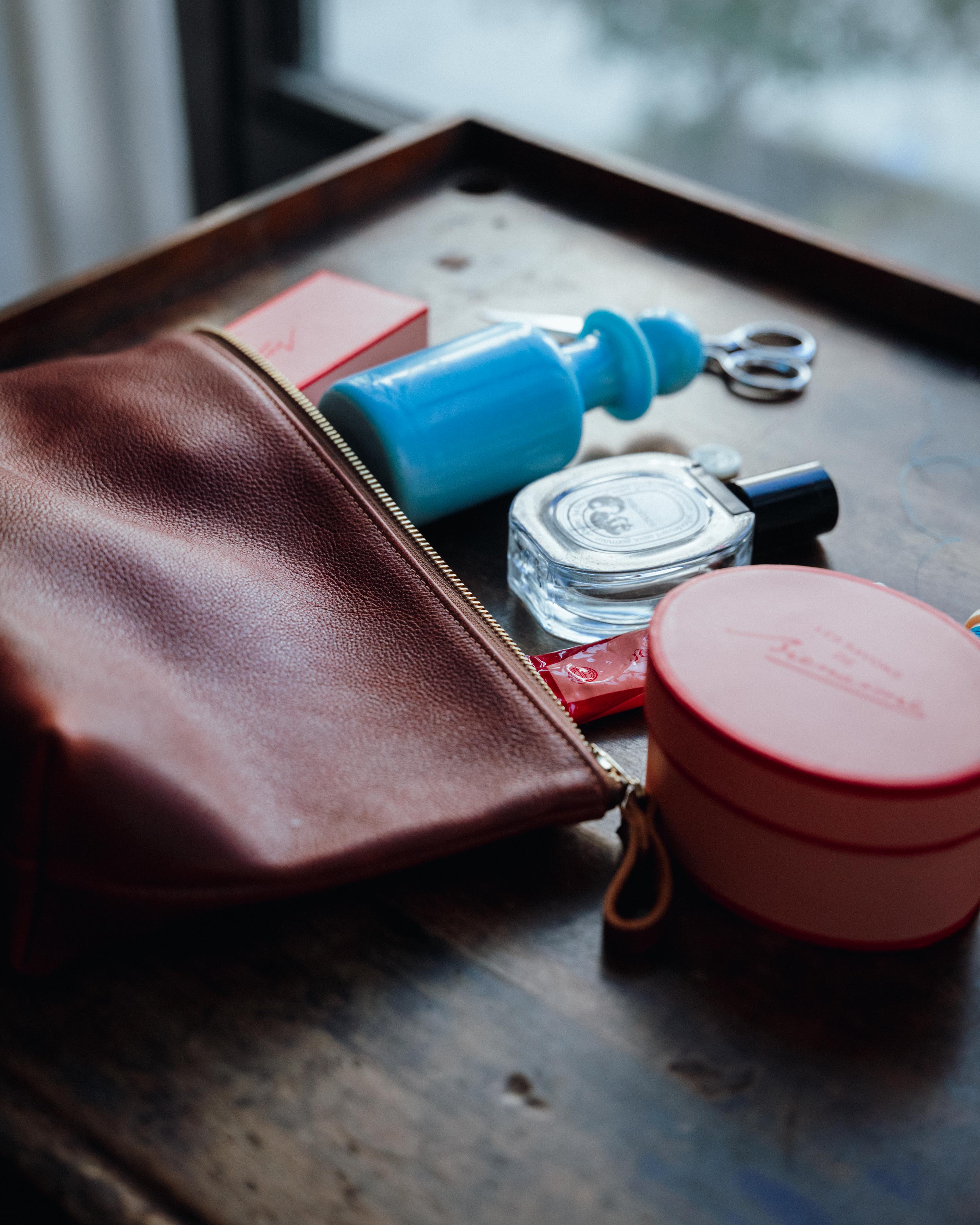 Green Bulldog Large Cosmetic Case