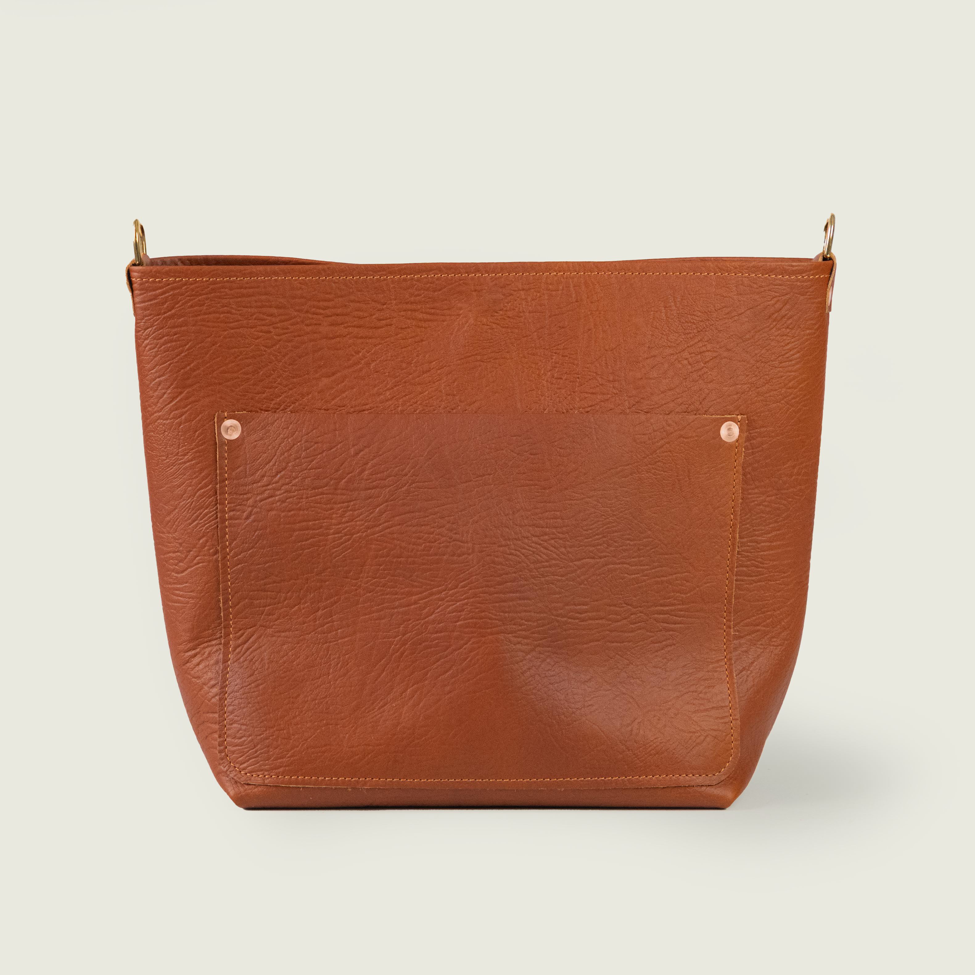 Tan Bison Crossbody Travel Tote