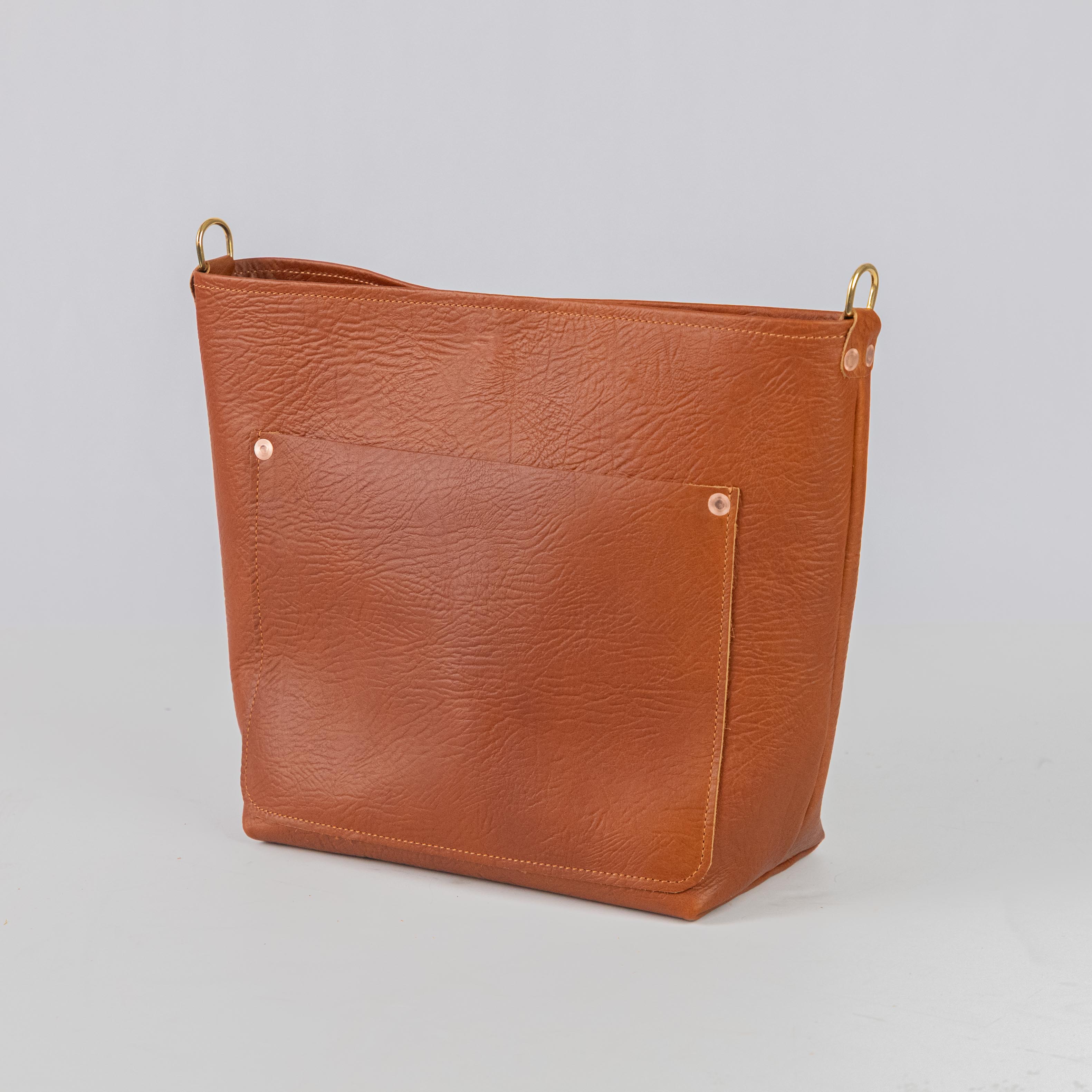 Tan Bison Crossbody Travel Tote