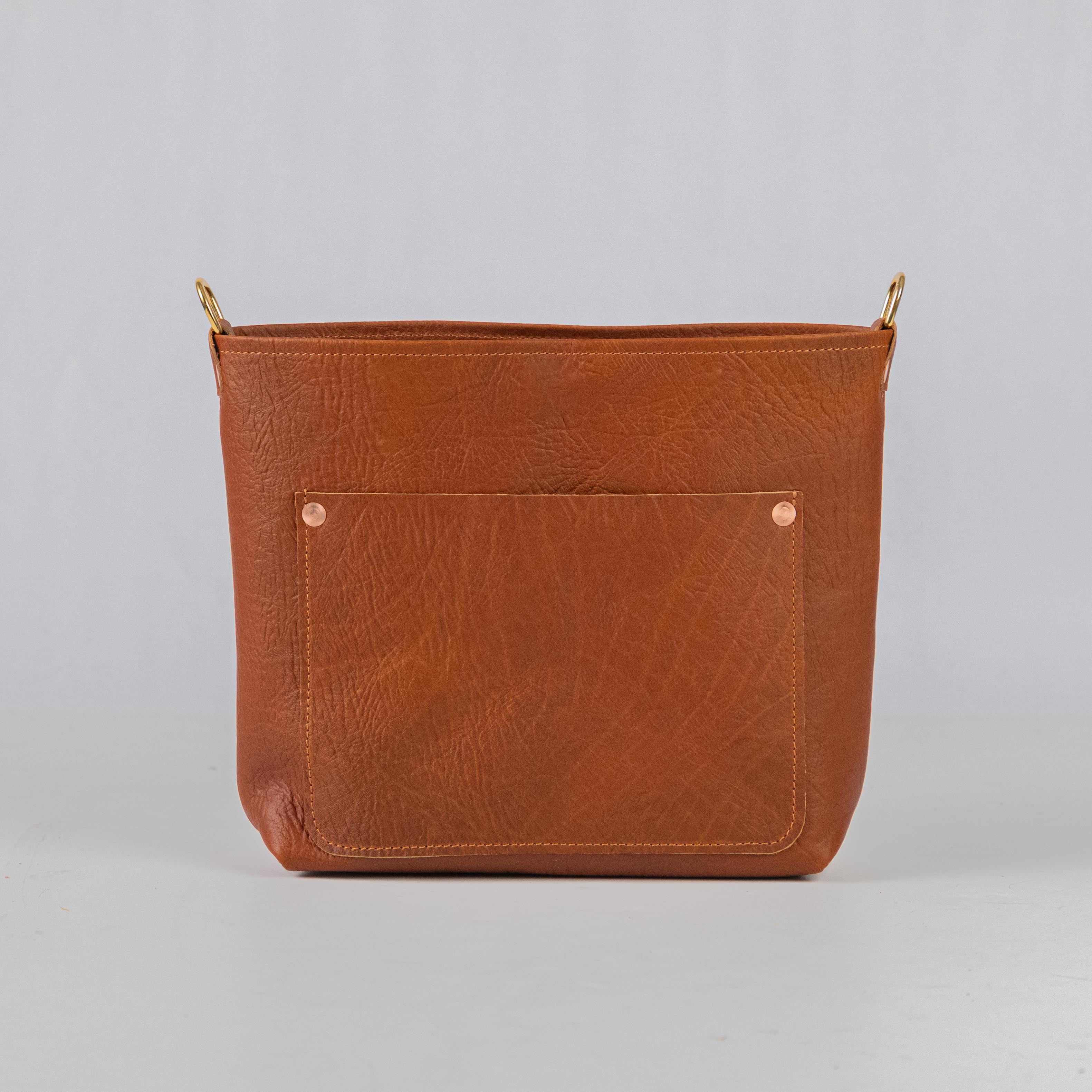 Tan Bison Mini Crossbody Travel Tote