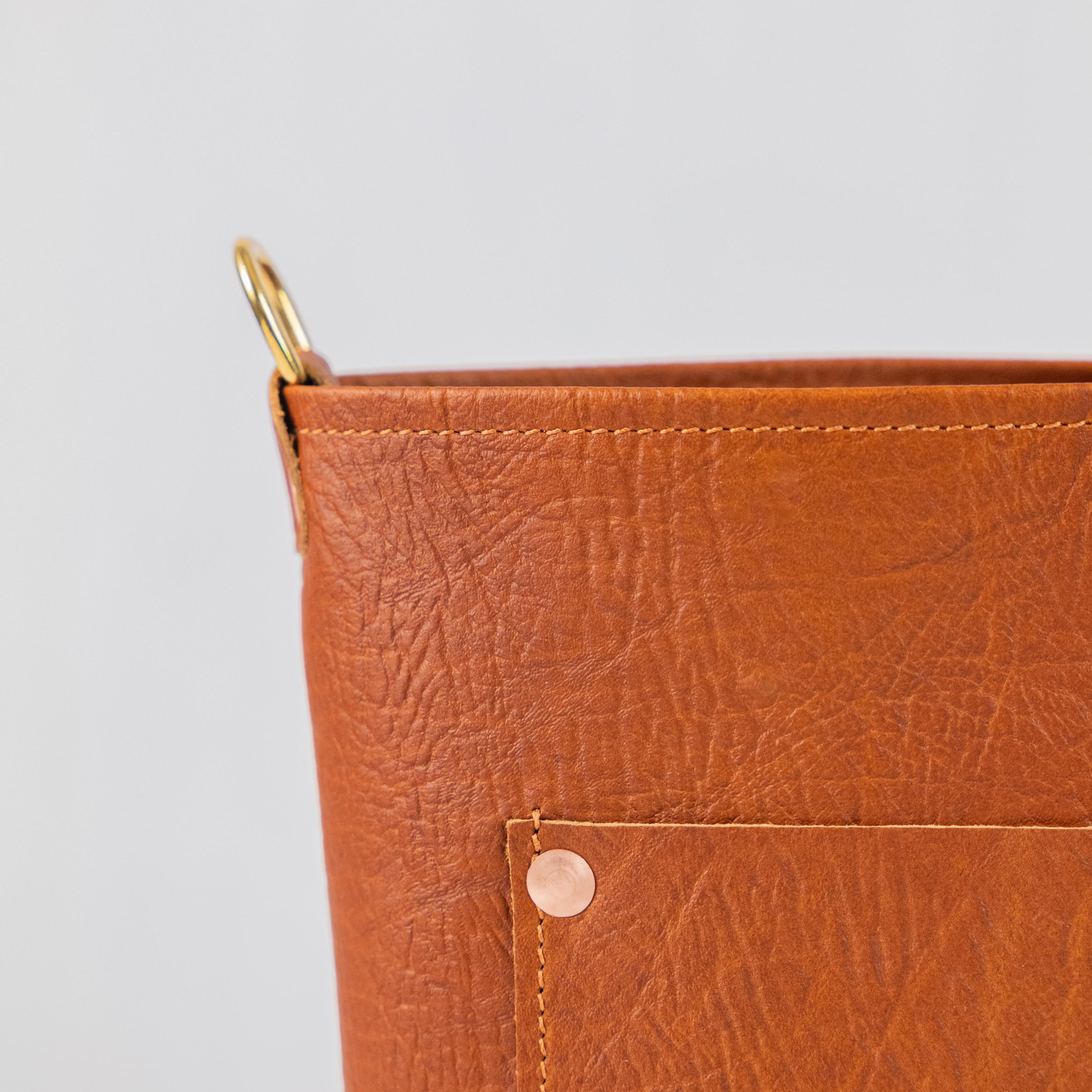 Tan Bison Mini Crossbody Travel Tote