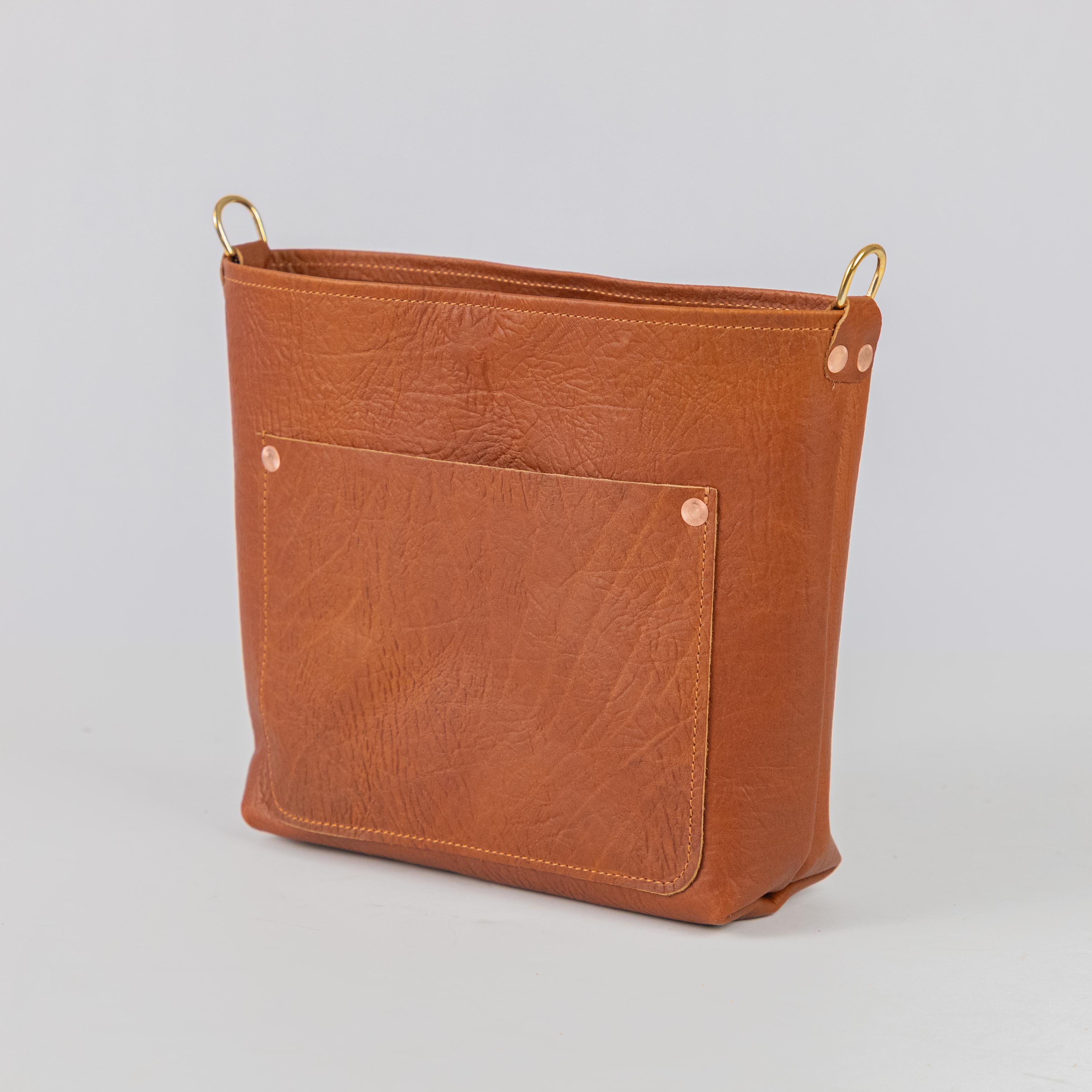 Tan Bison Mini Crossbody Travel Tote
