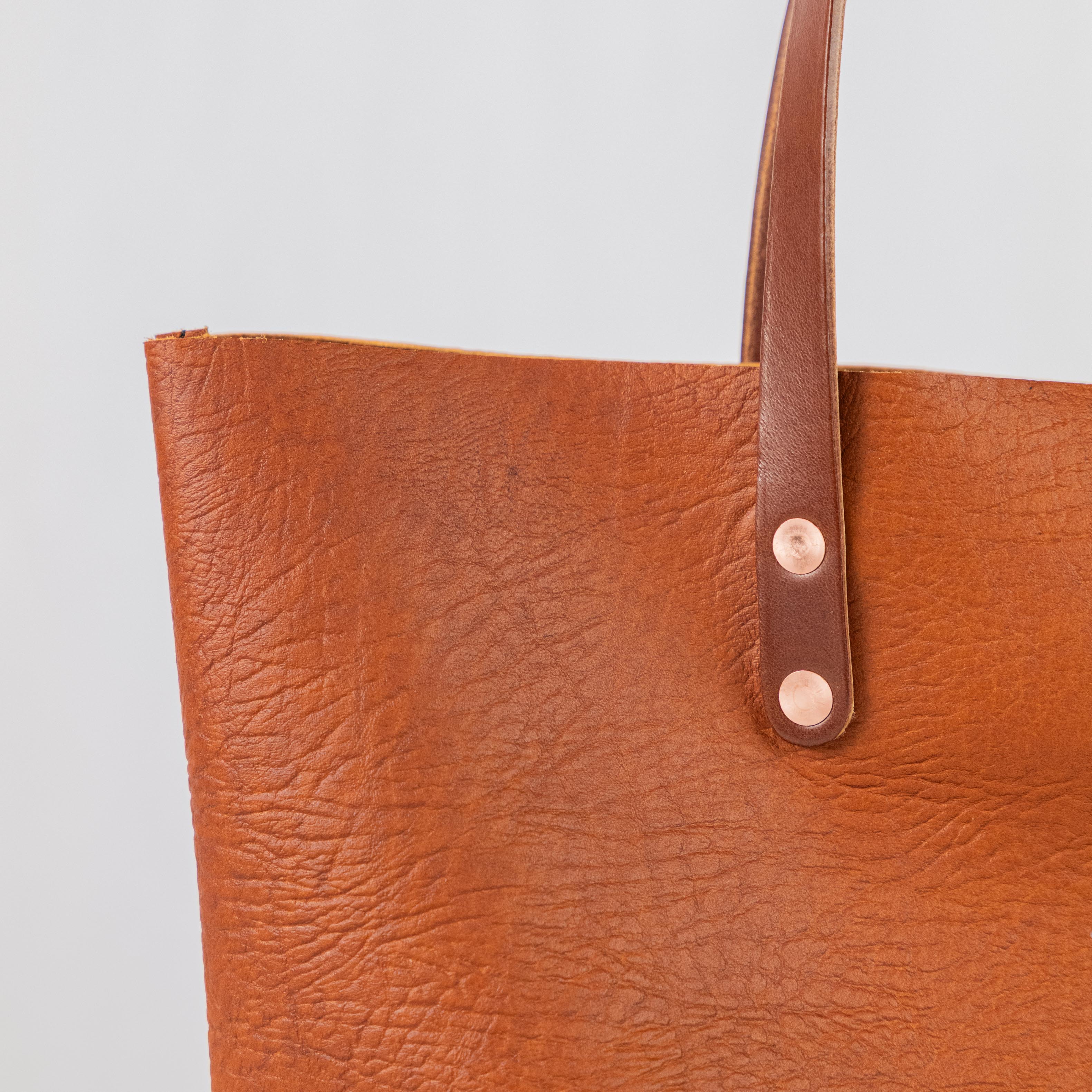 Tan Bison East West Tote