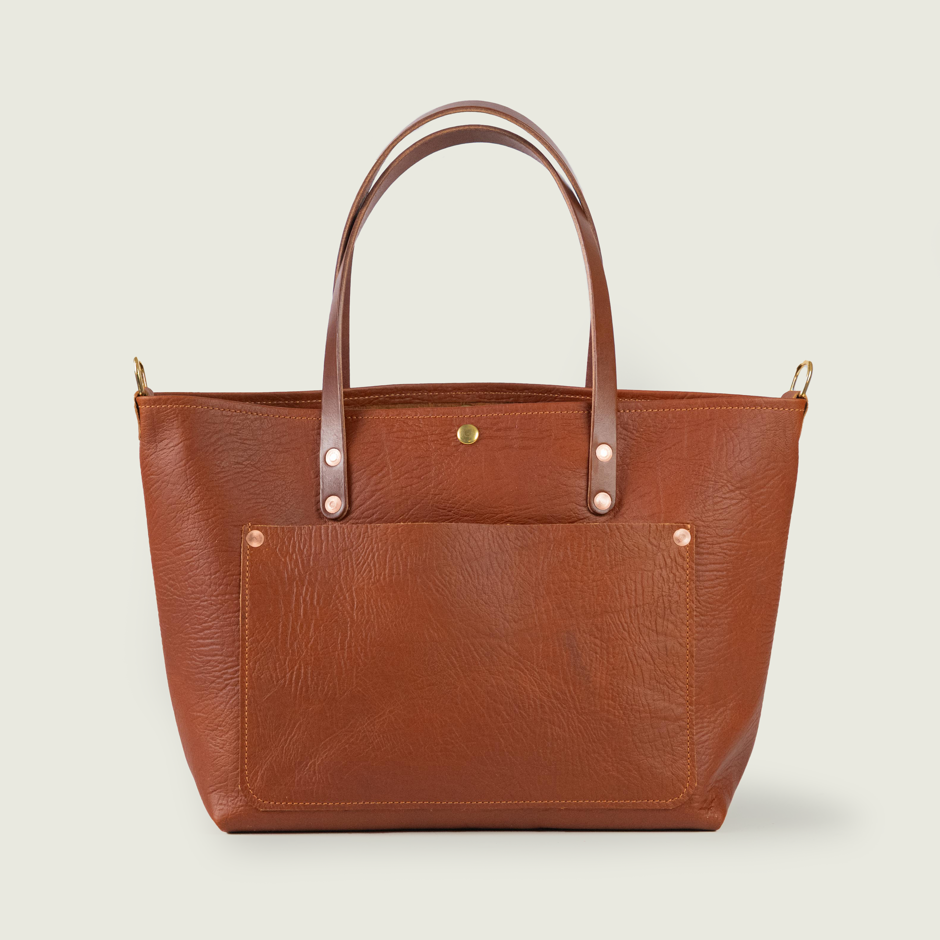 Tan Bison East West Travel Tote