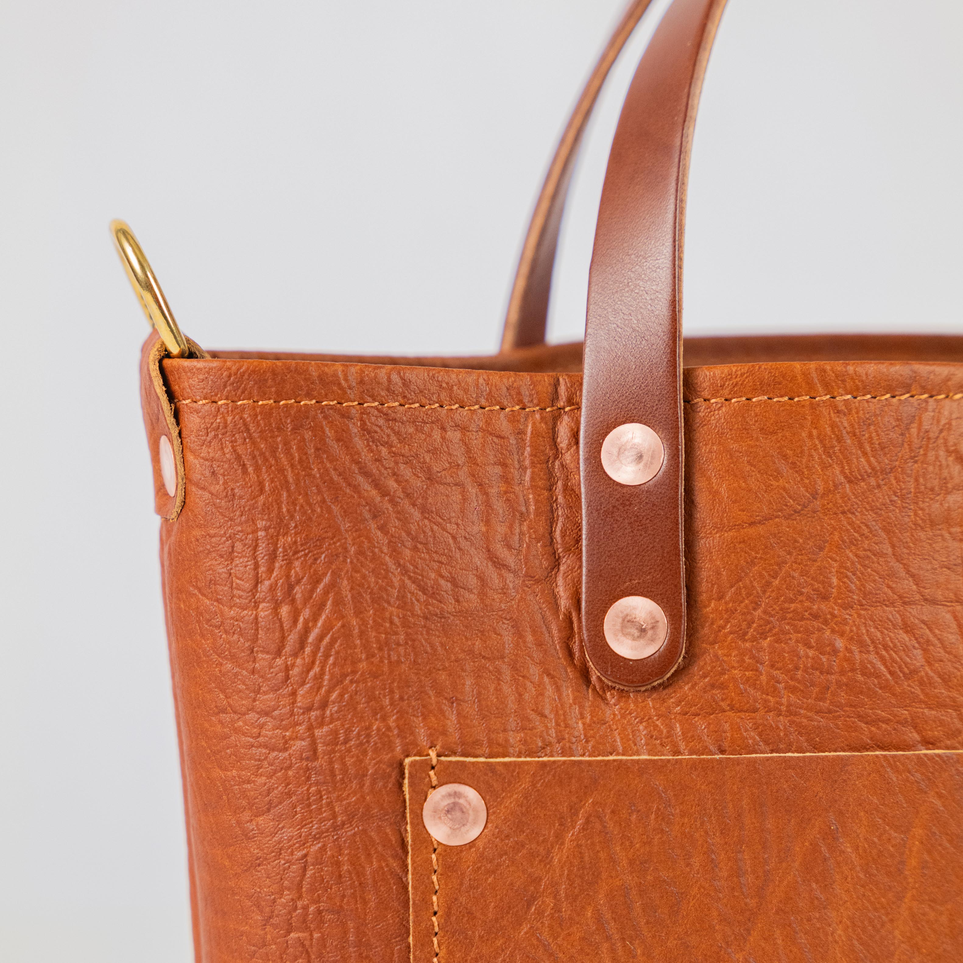 Tan Bison Mini Travel Tote