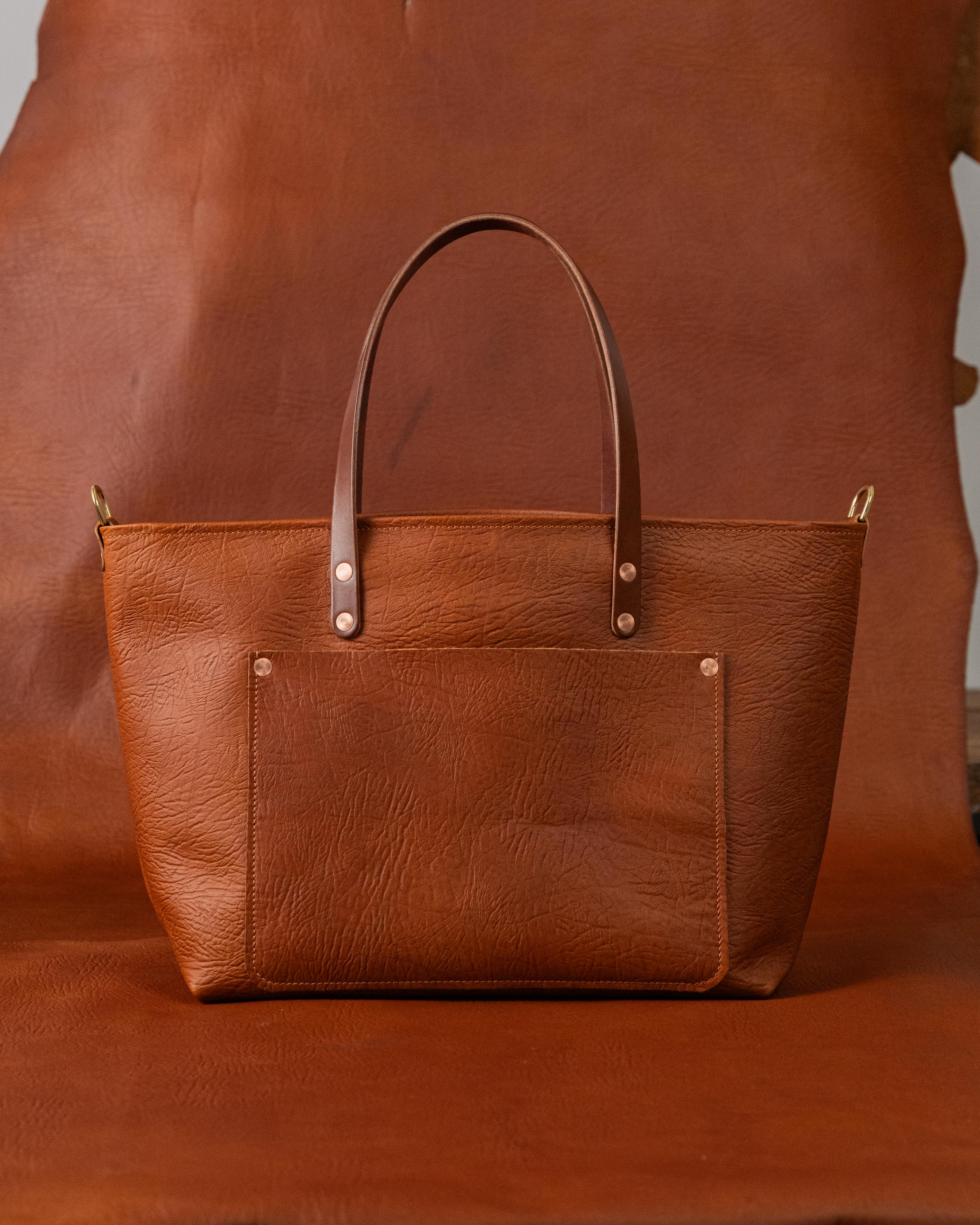 Tan Bison Market Tote