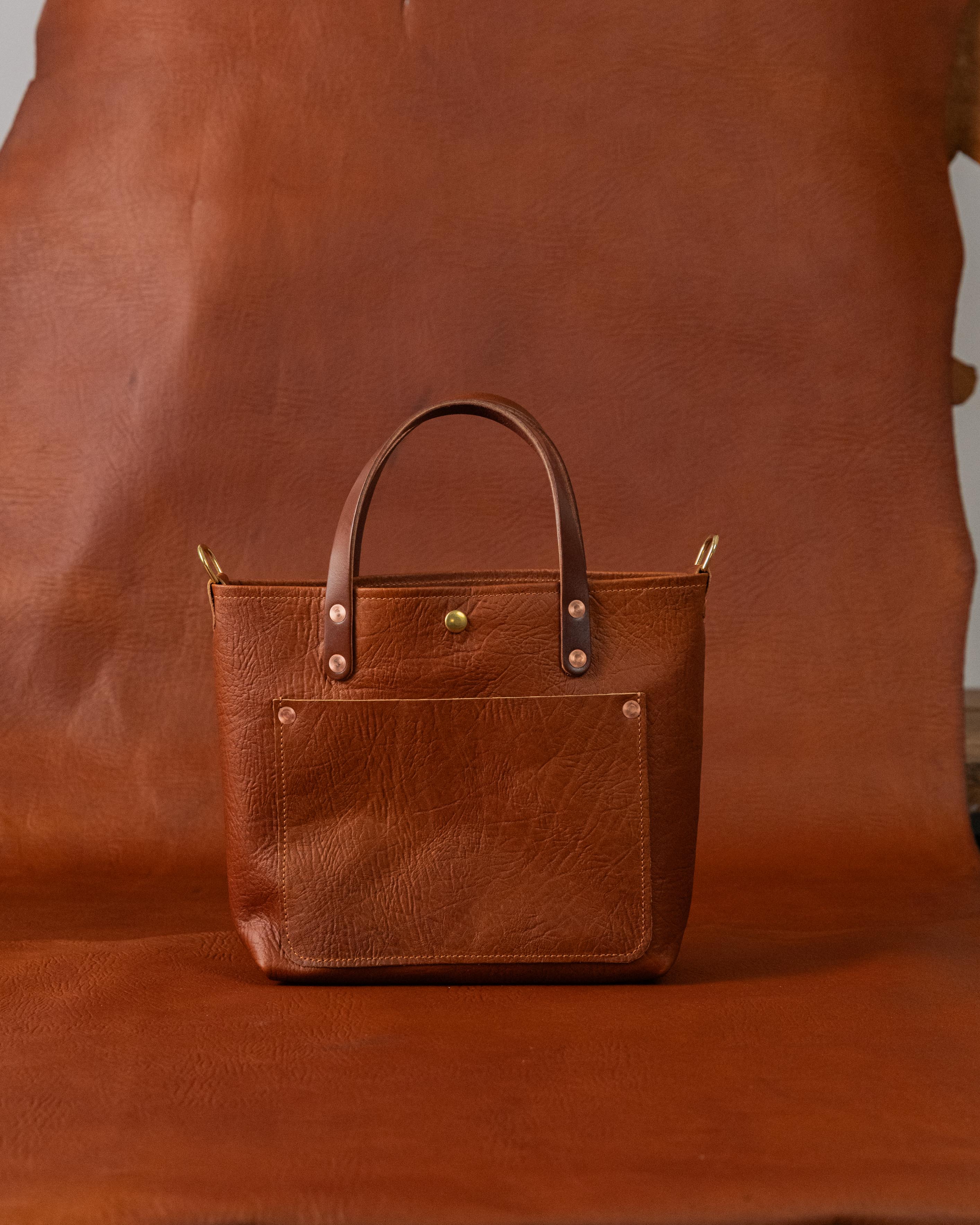 Tan Bison Mini Travel Tote