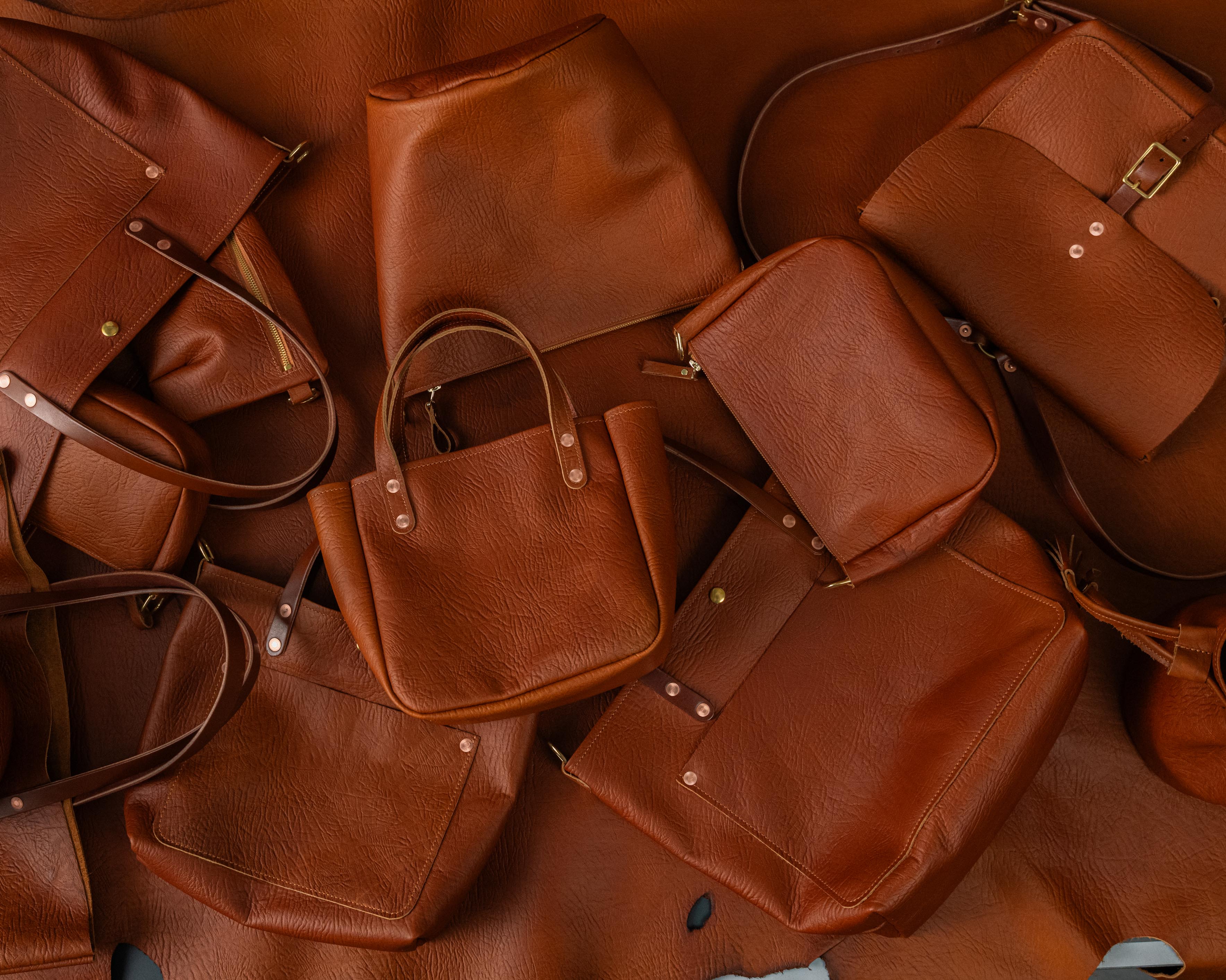 Tan Bison Slim Card Wallet