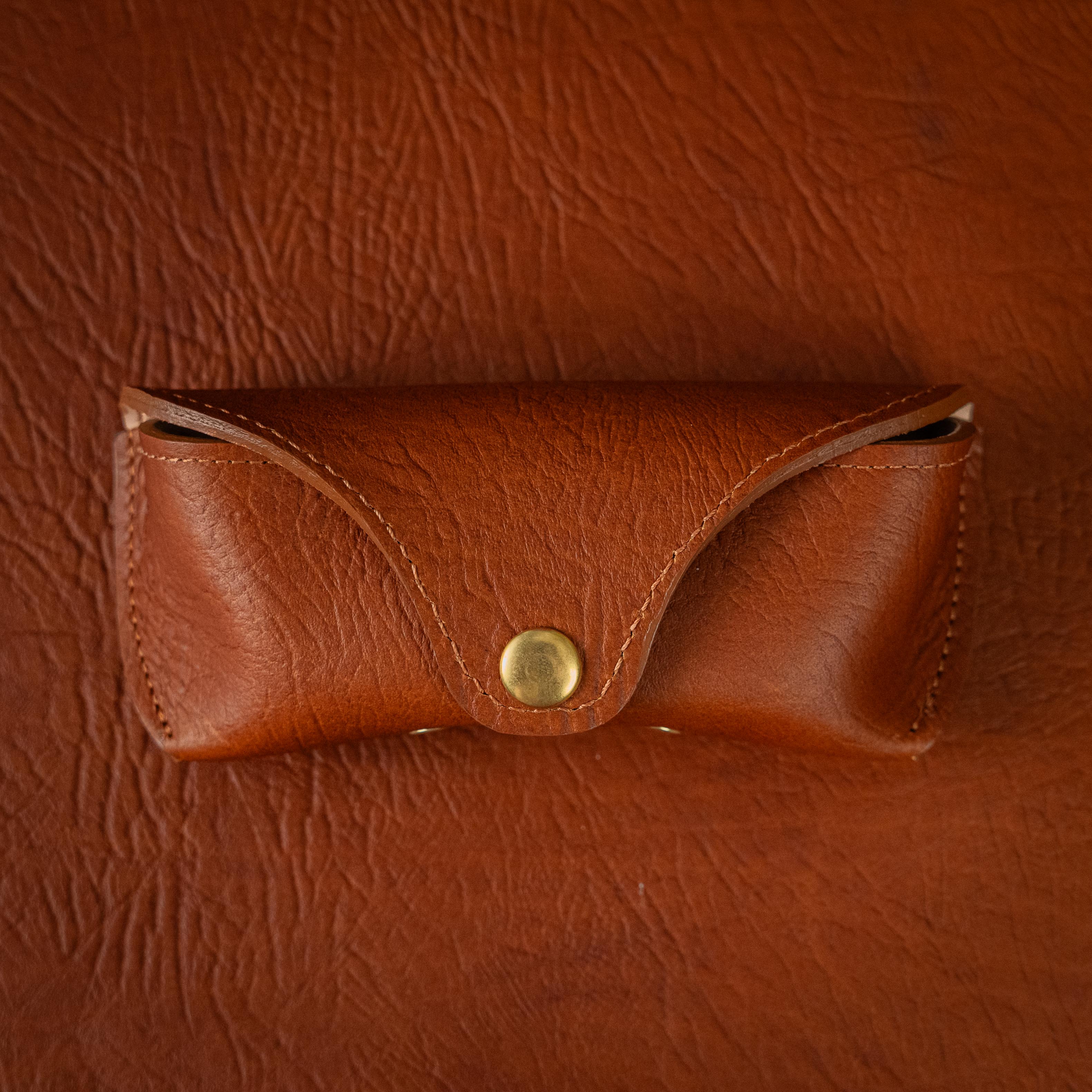 Tan Bison Luxe Sunglasses Case
