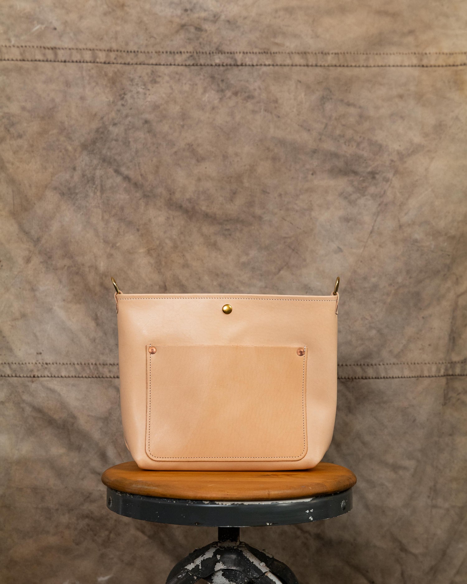 1799 Vegetable Tanned Mini Crossbody Travel Tote (no zipper)