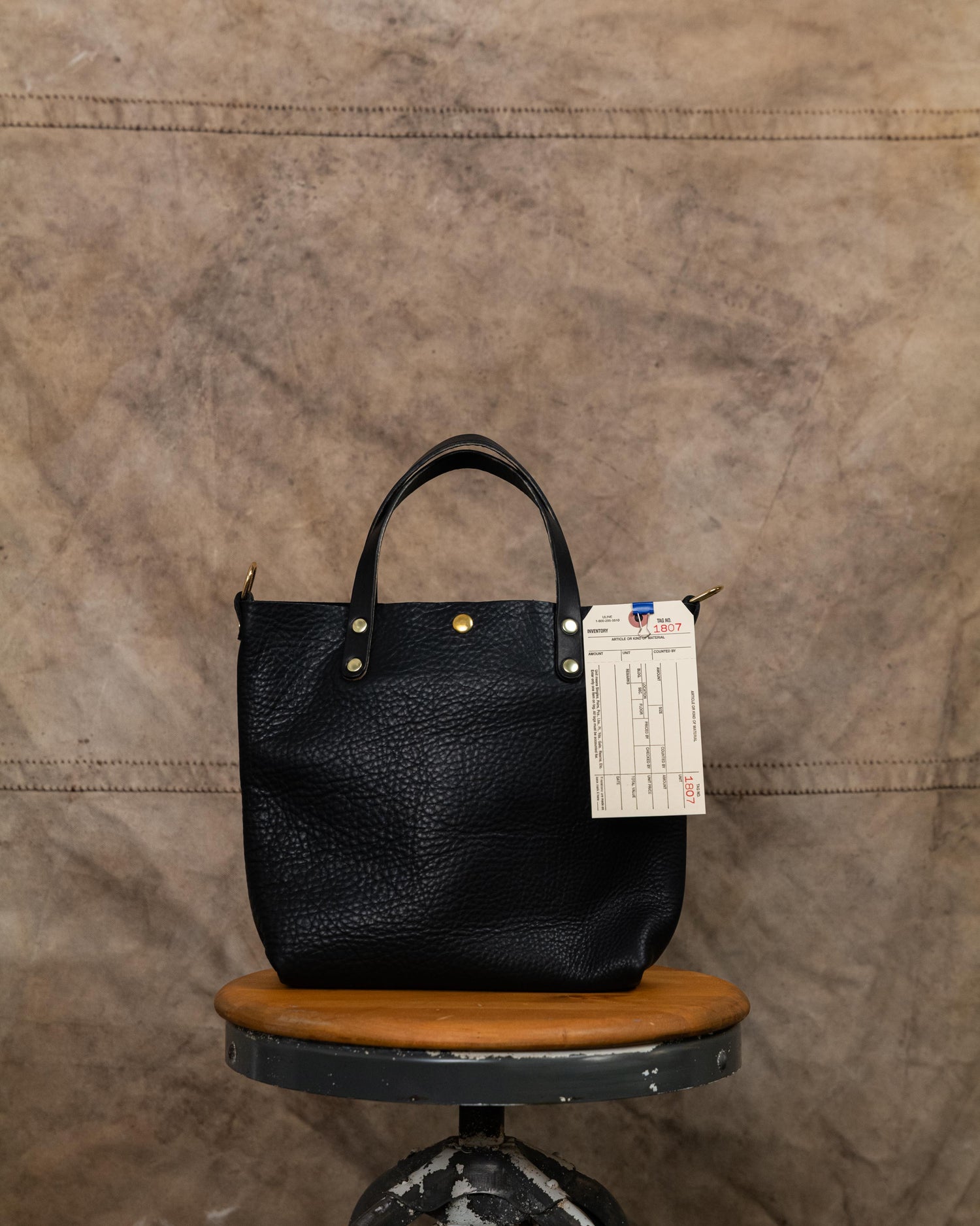 1807 Black Cypress Mini Tote with D-rings