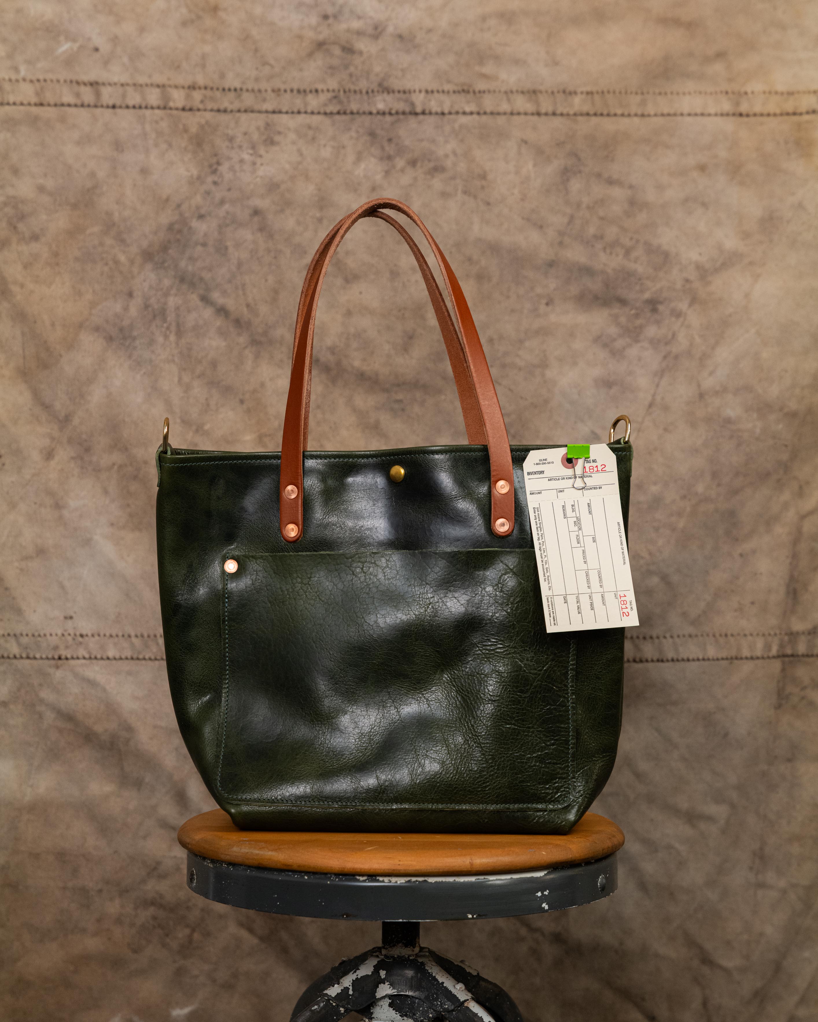 1812 Green Navajo Bison Travel Tote with 7” Handles