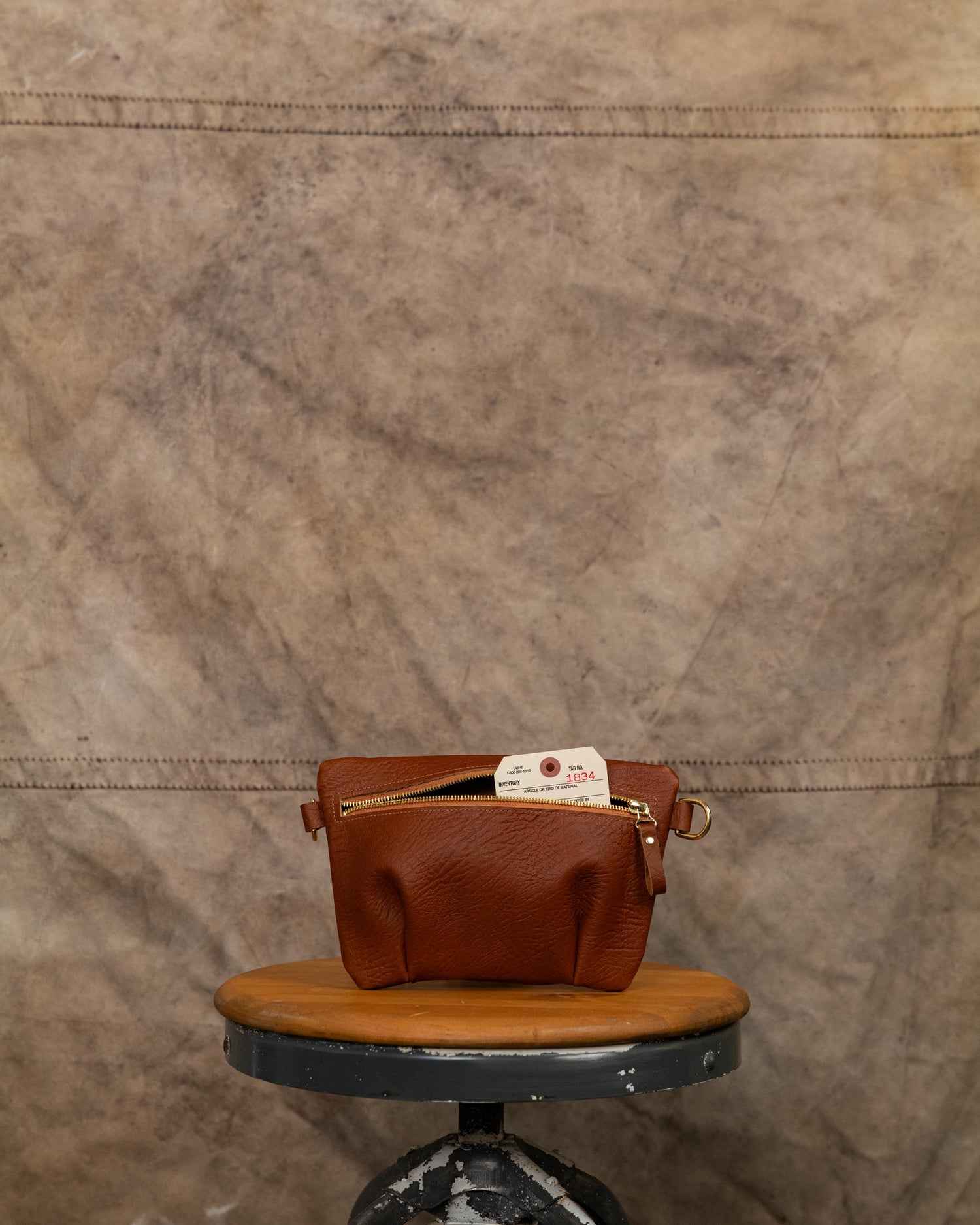 1834 Tan Bison Belt Bag