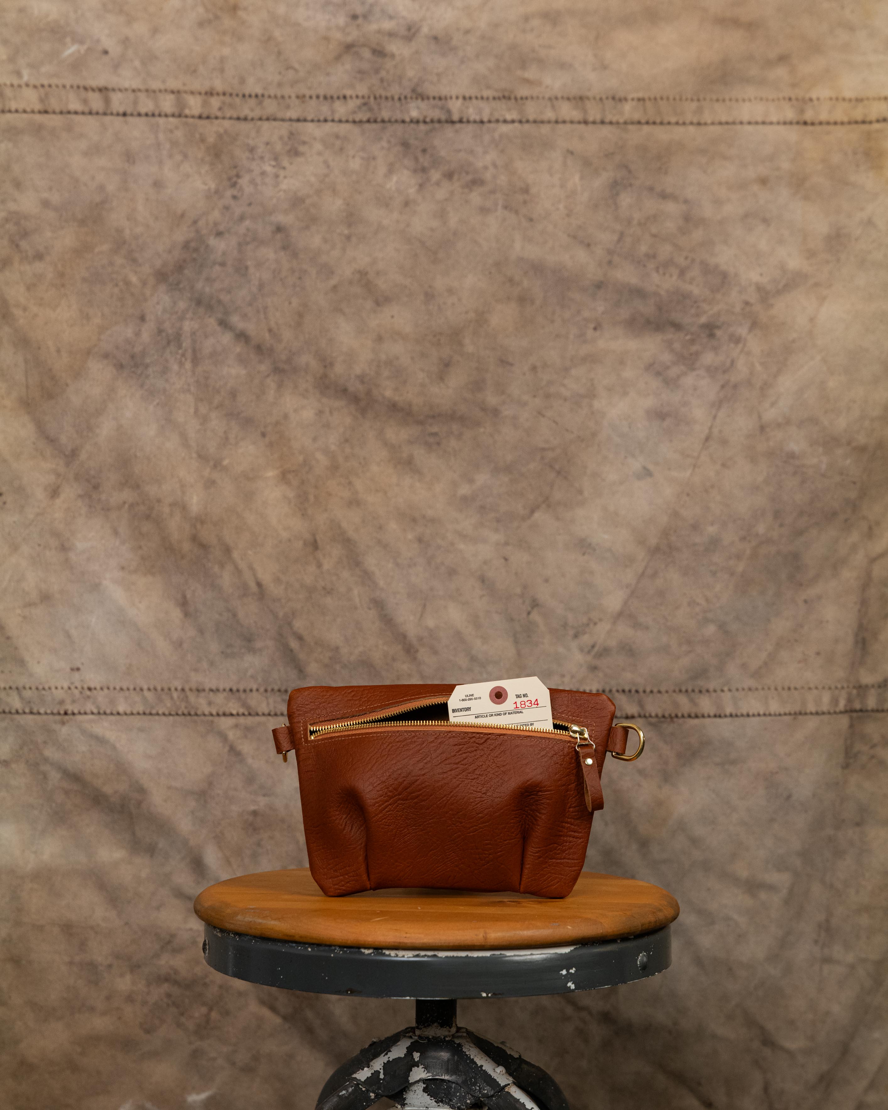 1834 Tan Bison Belt Bag