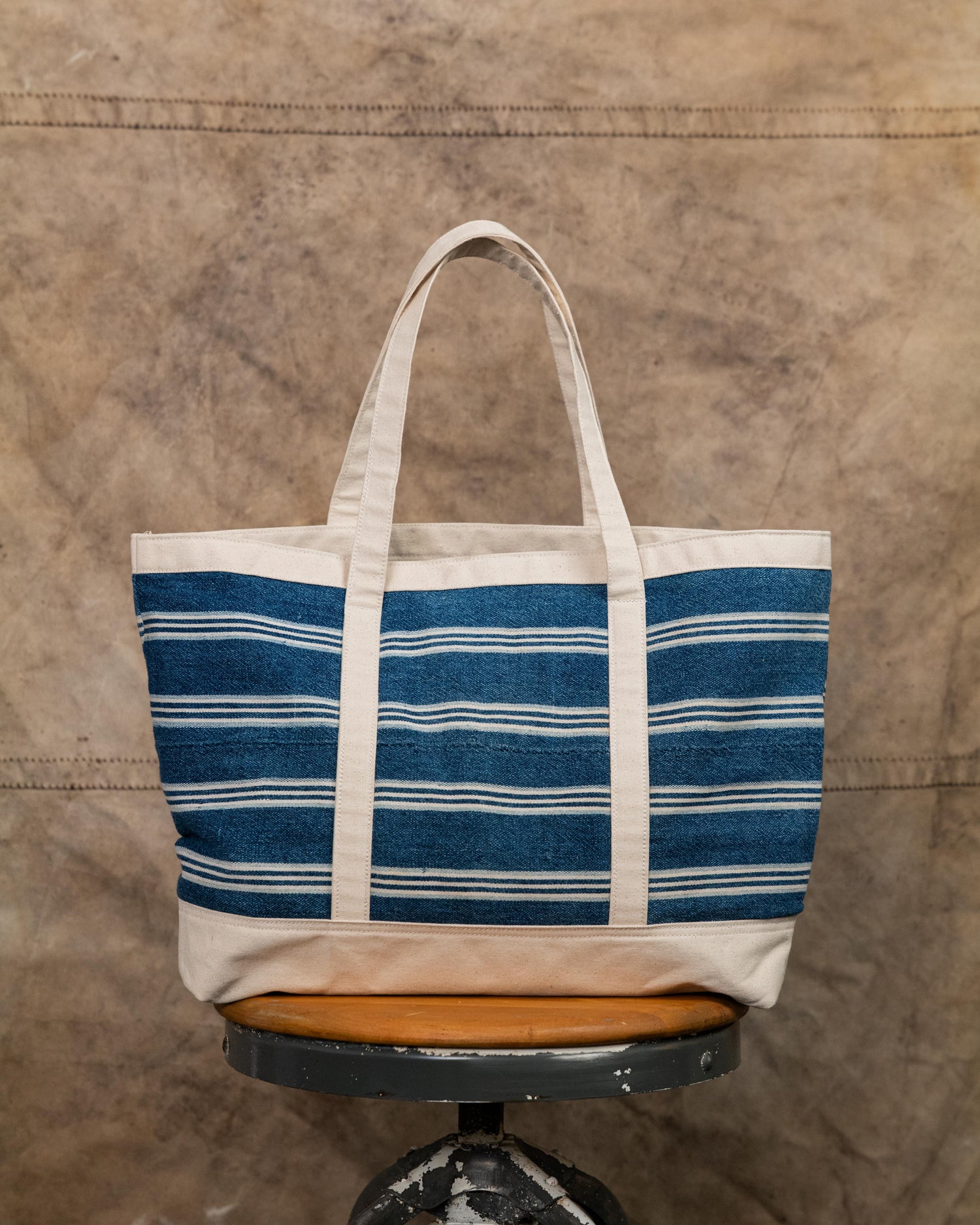 1853 Indigo Canvas Flagship Tote with 8” Handles