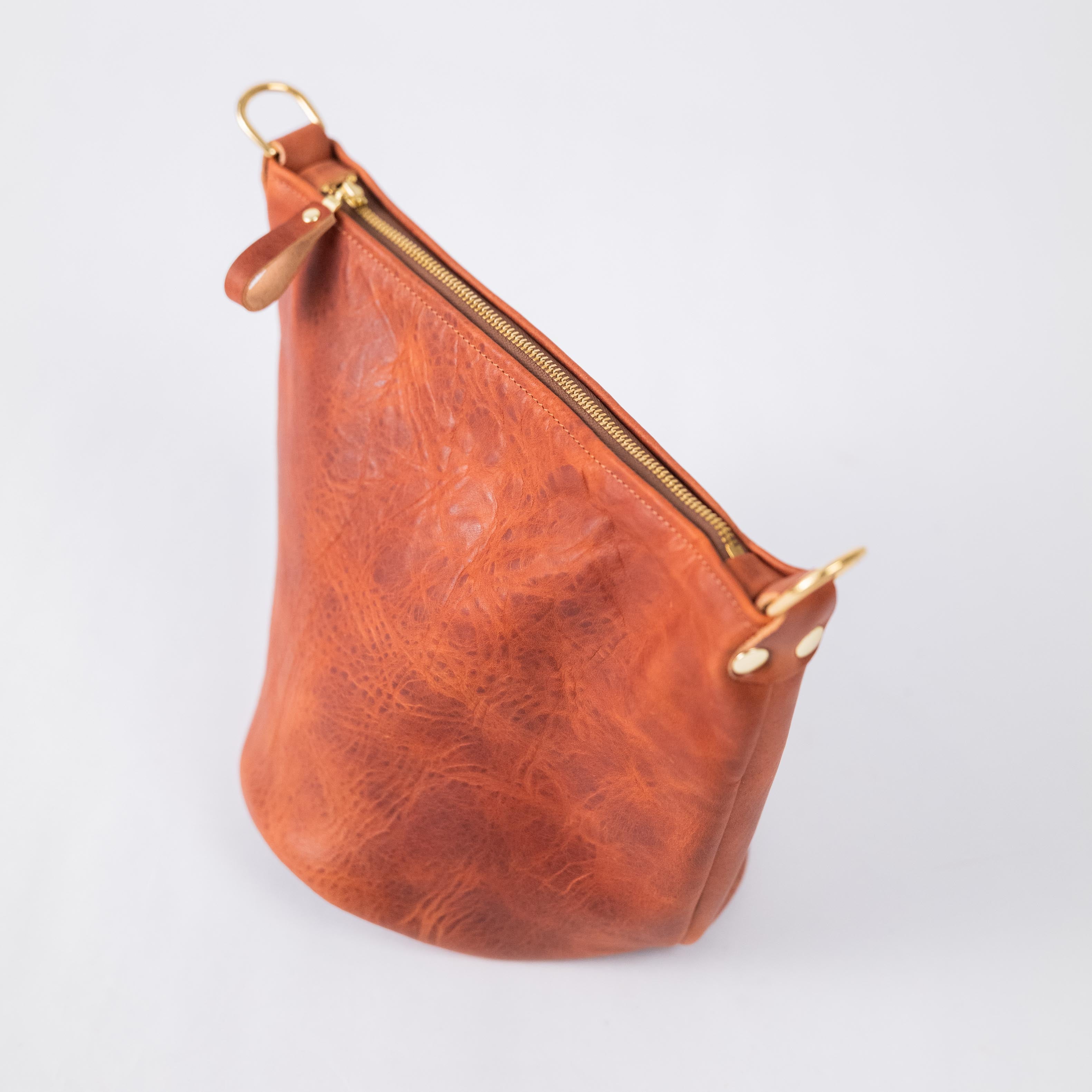 Very Tumbled Old English Derby Mini Zip-Top Bucket Bag