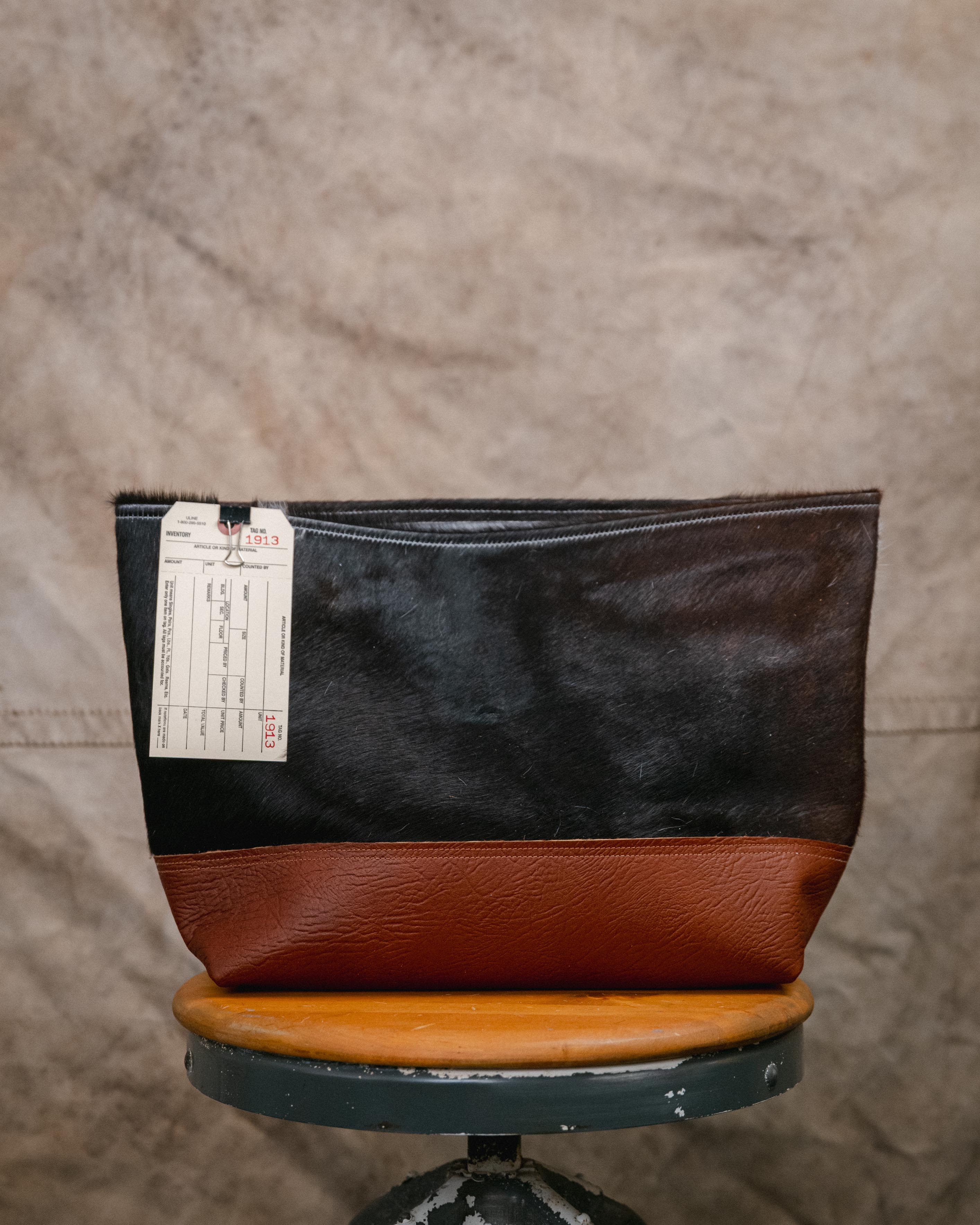 1913 Hair-on-Hide East West Panel Tote