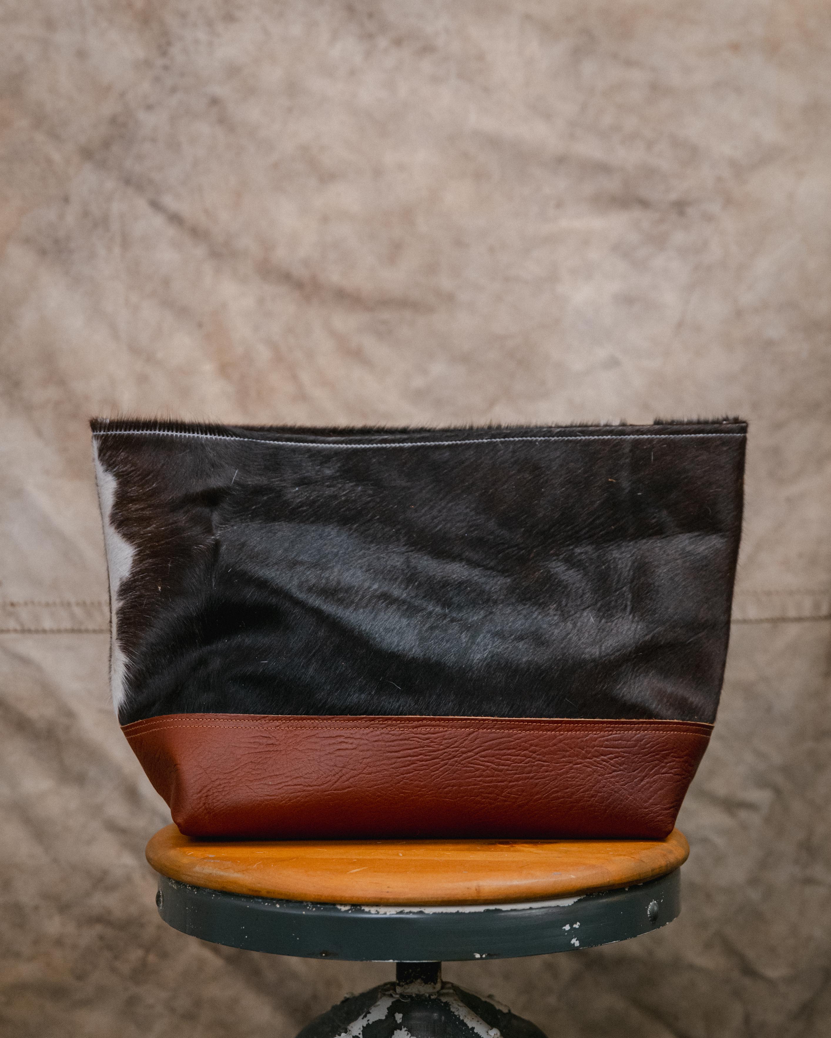 1913 Hair-on-Hide East West Panel Tote