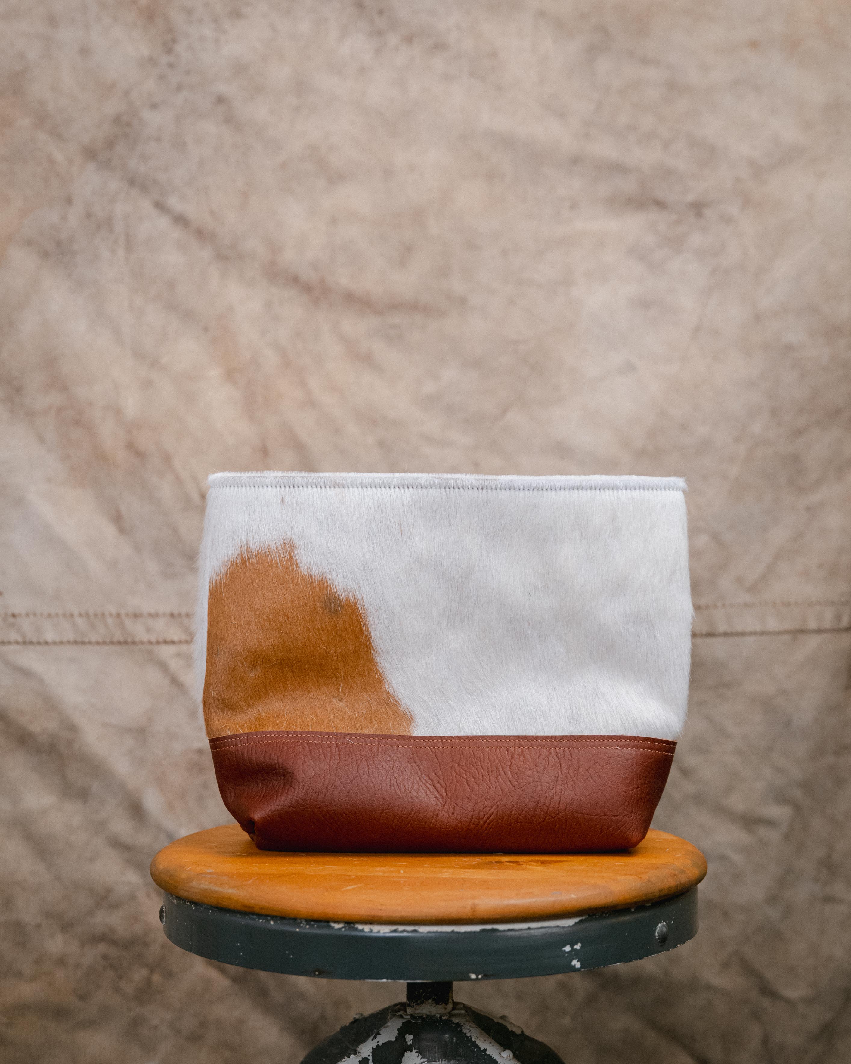 1940 Hair-on-Hide Mini Panel Tote