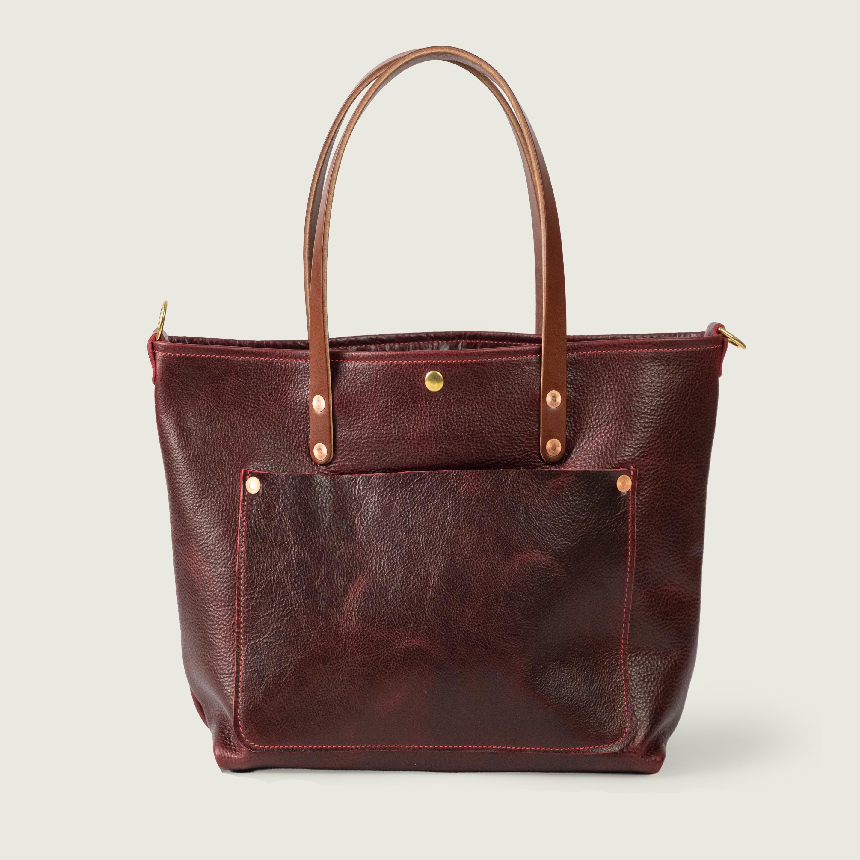 Dark Cherry Bulldog Travel Tote