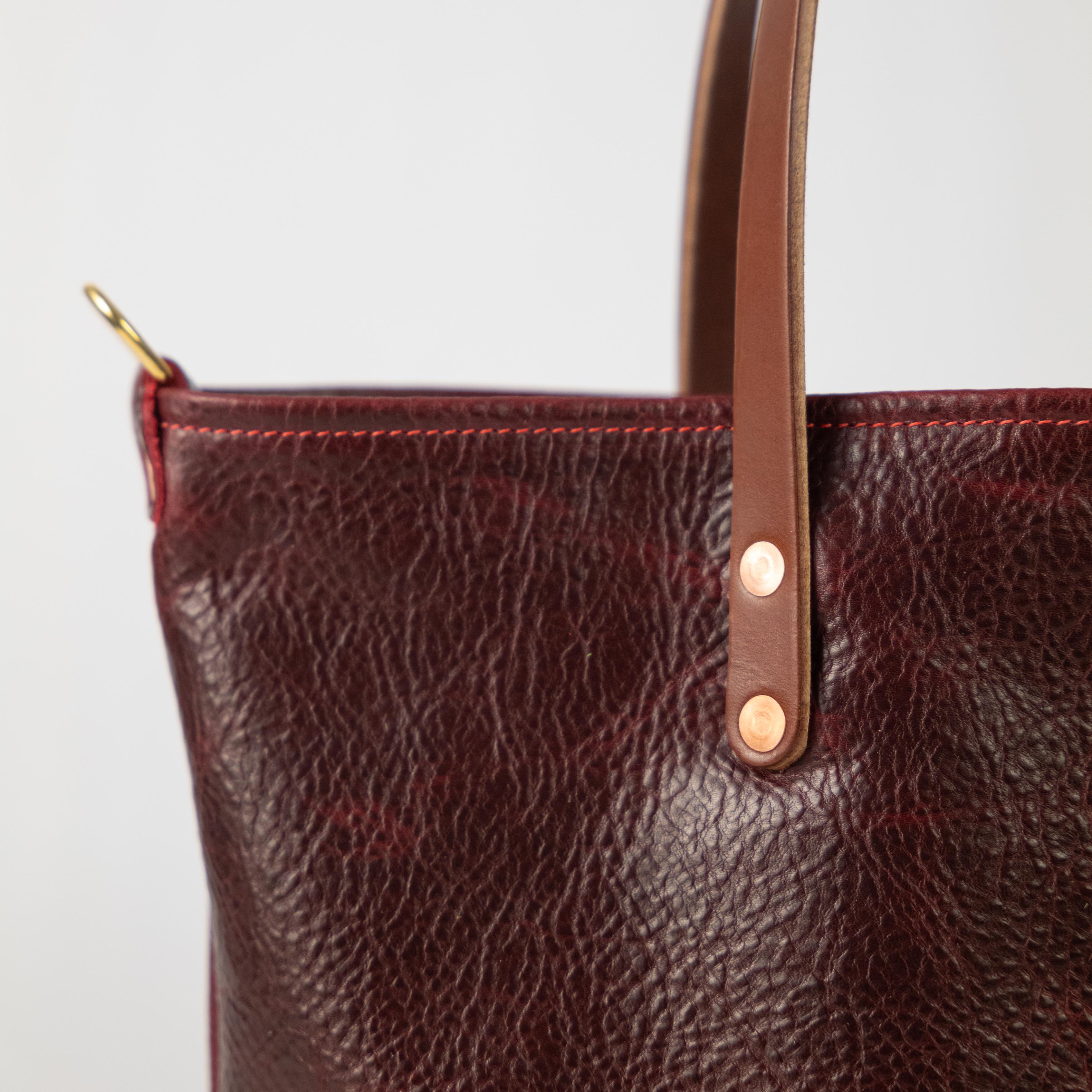 Dark Cherry Bulldog Market Tote