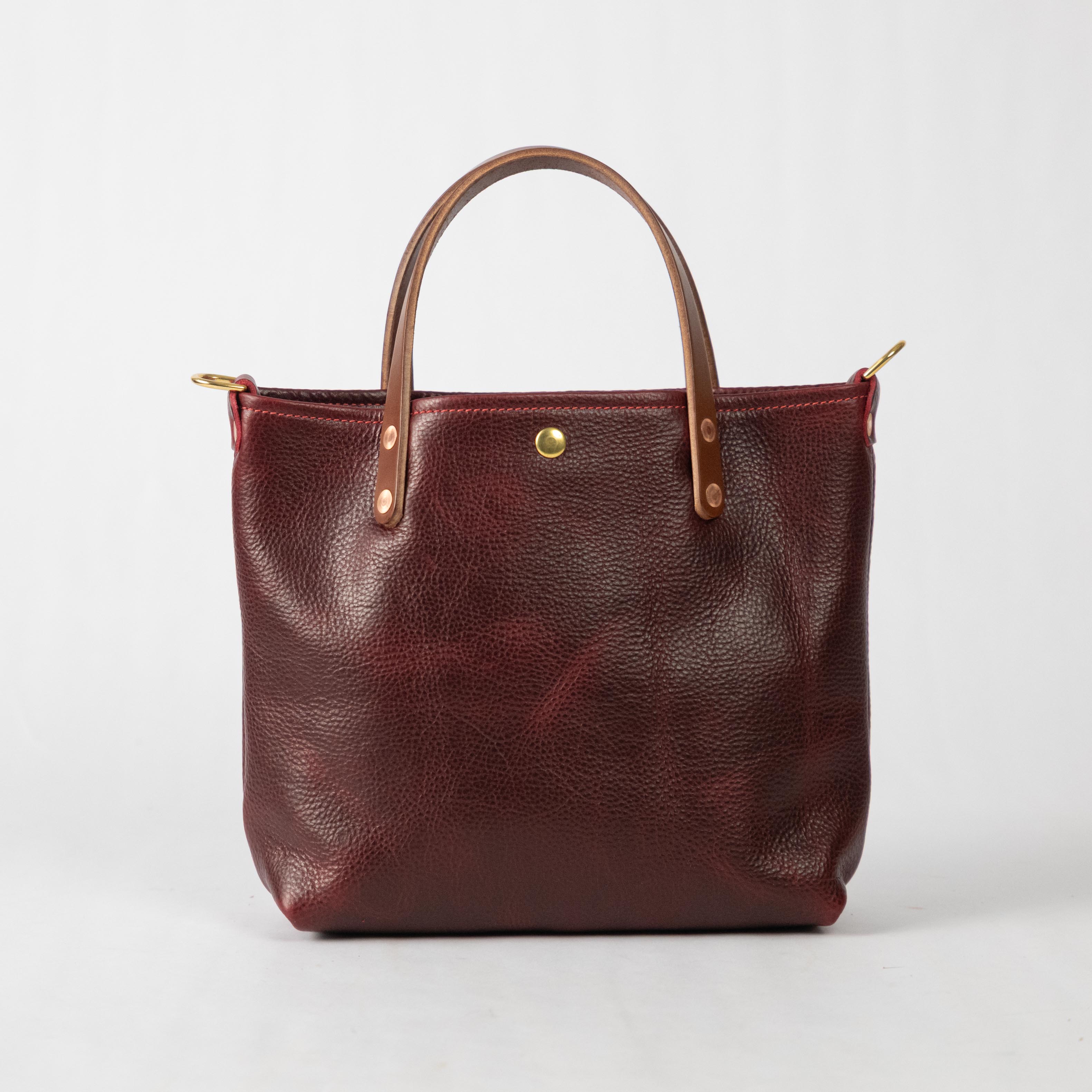 Dark Cherry Bulldog Mini Travel Tote