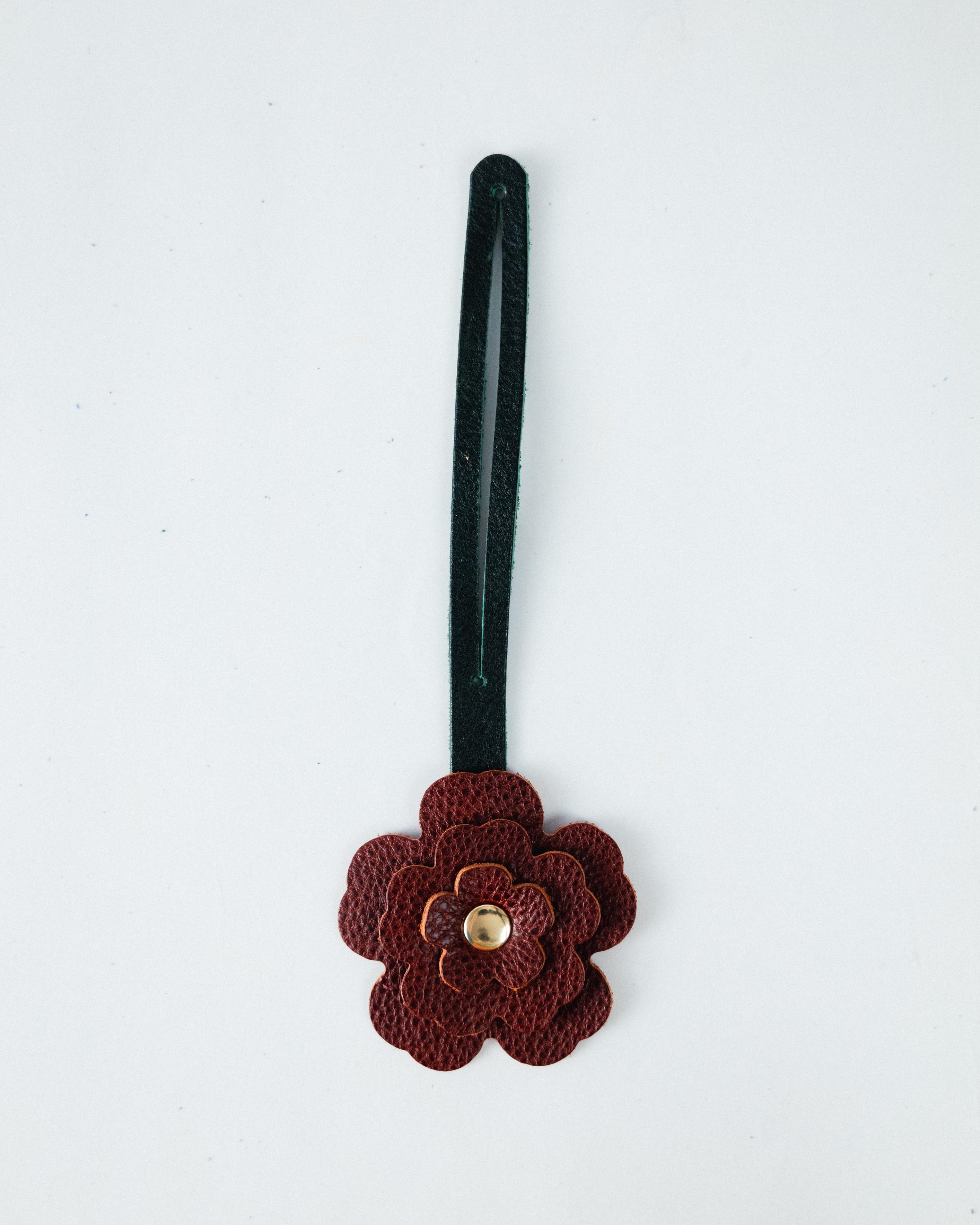 Dark Tan Bulldog Flower Charm