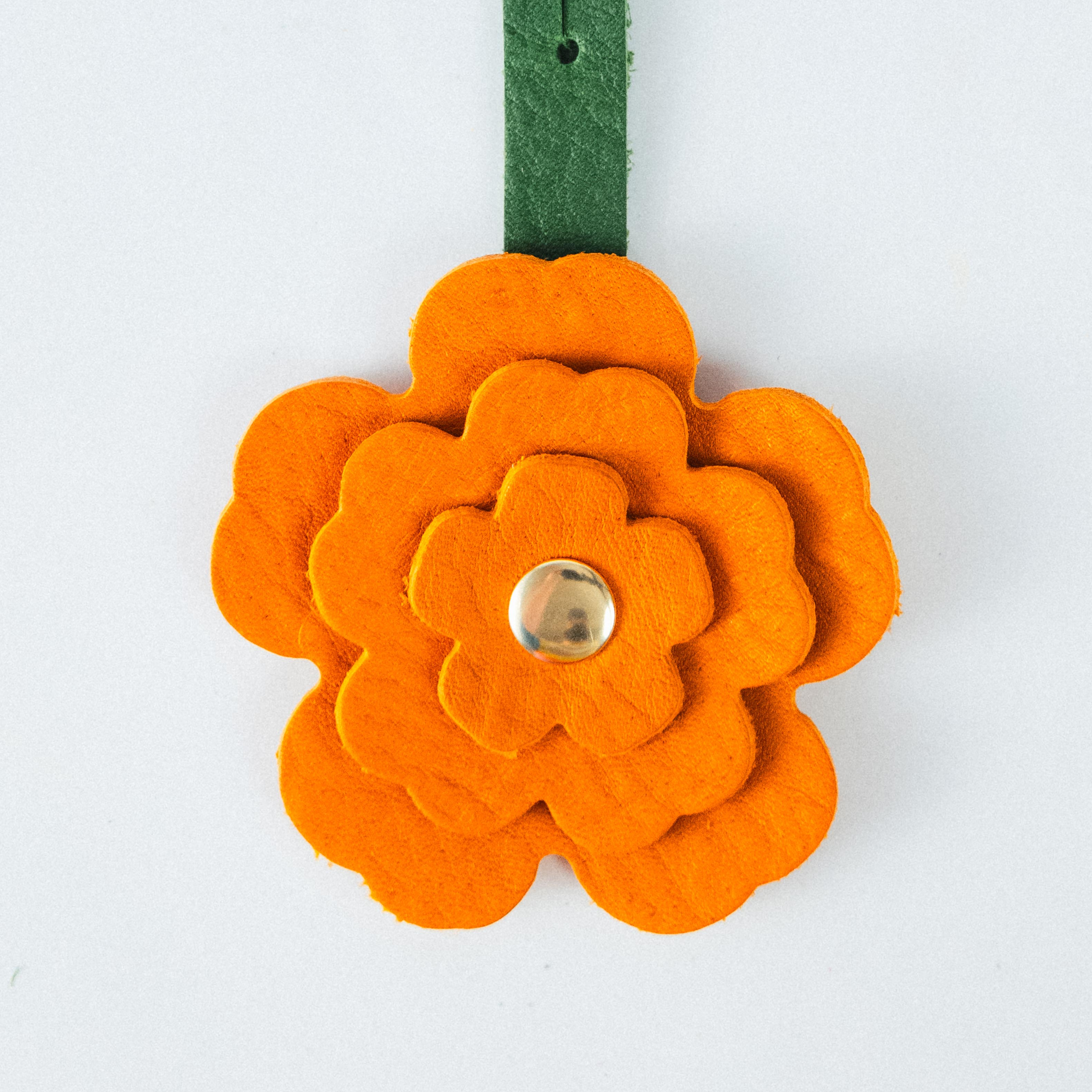 Orange Cypress Flower Charm