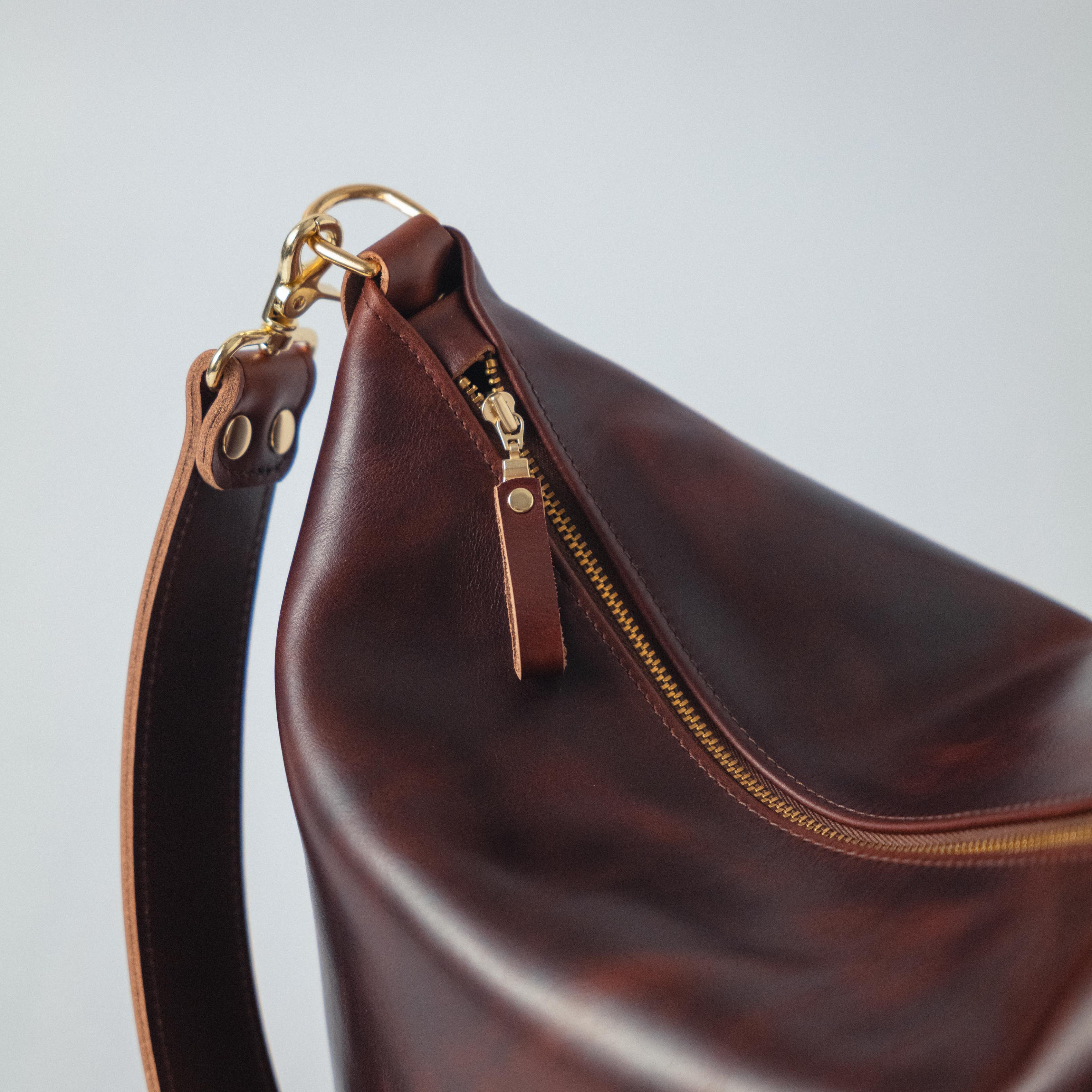 British Tan Double Shot Zip-Top Bucket Bag Bundle