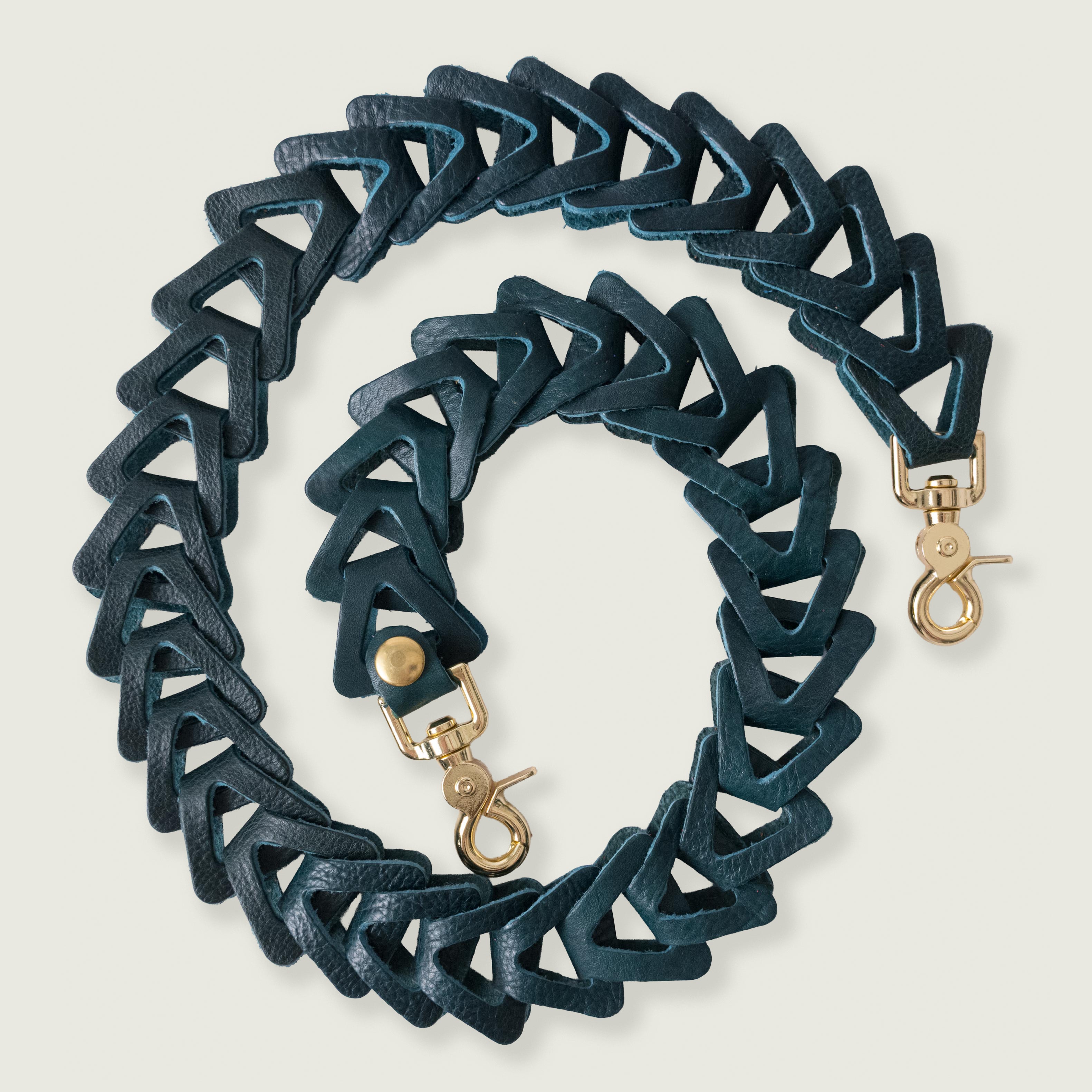 Dark Teal Bulldog Chain Link Strap
