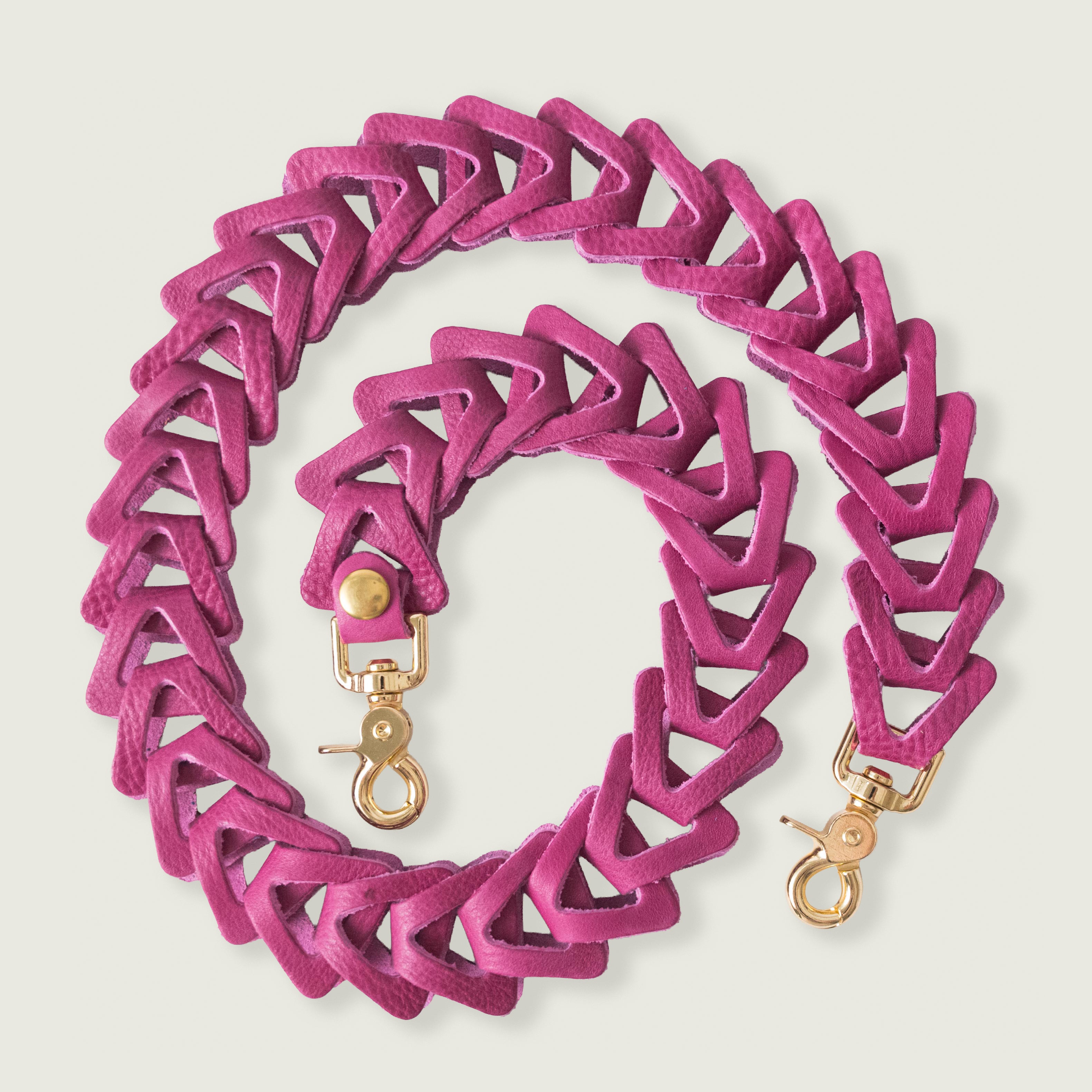 Pink Bulldog Chain Link Strap