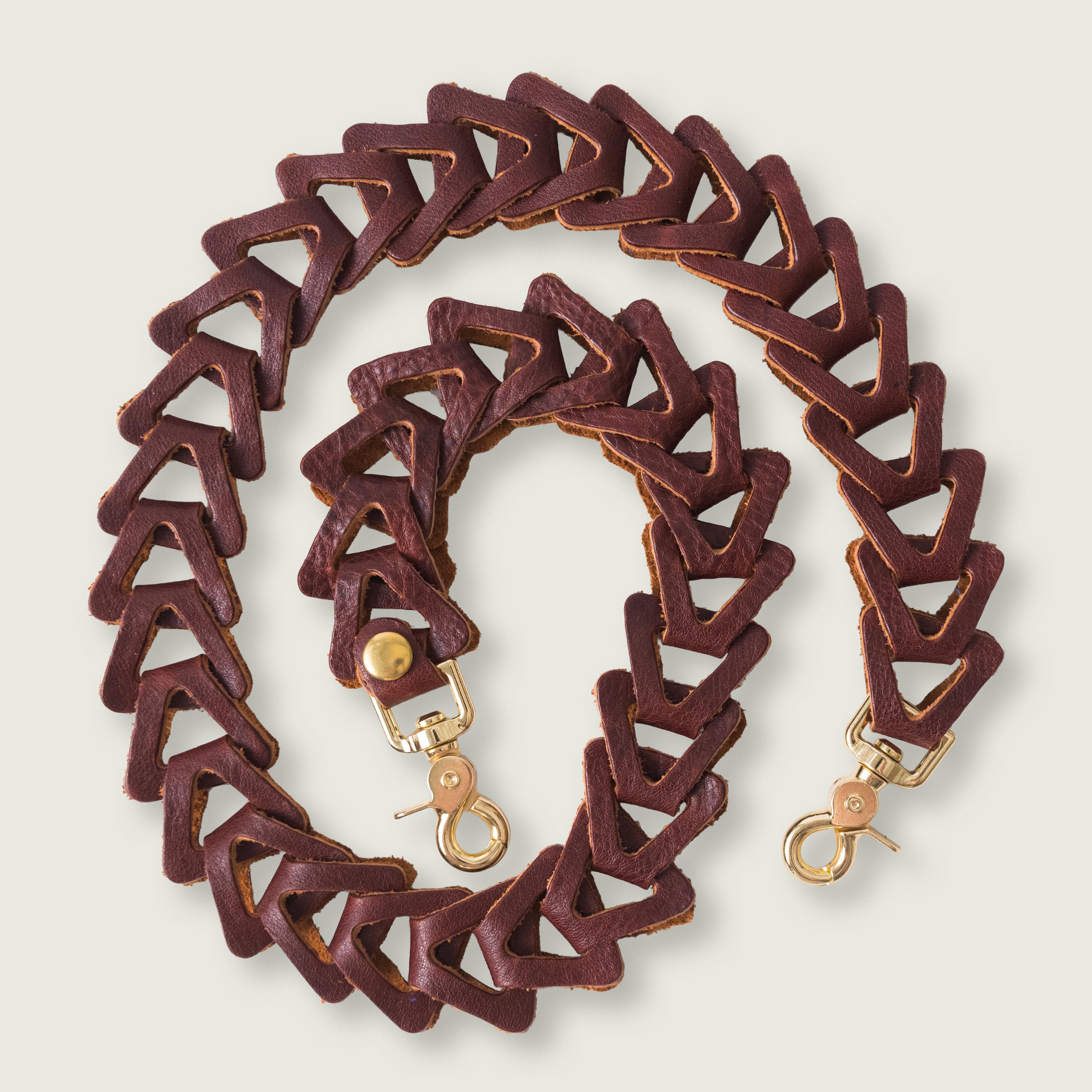 Dark Tan Bulldog Chain Link Strap