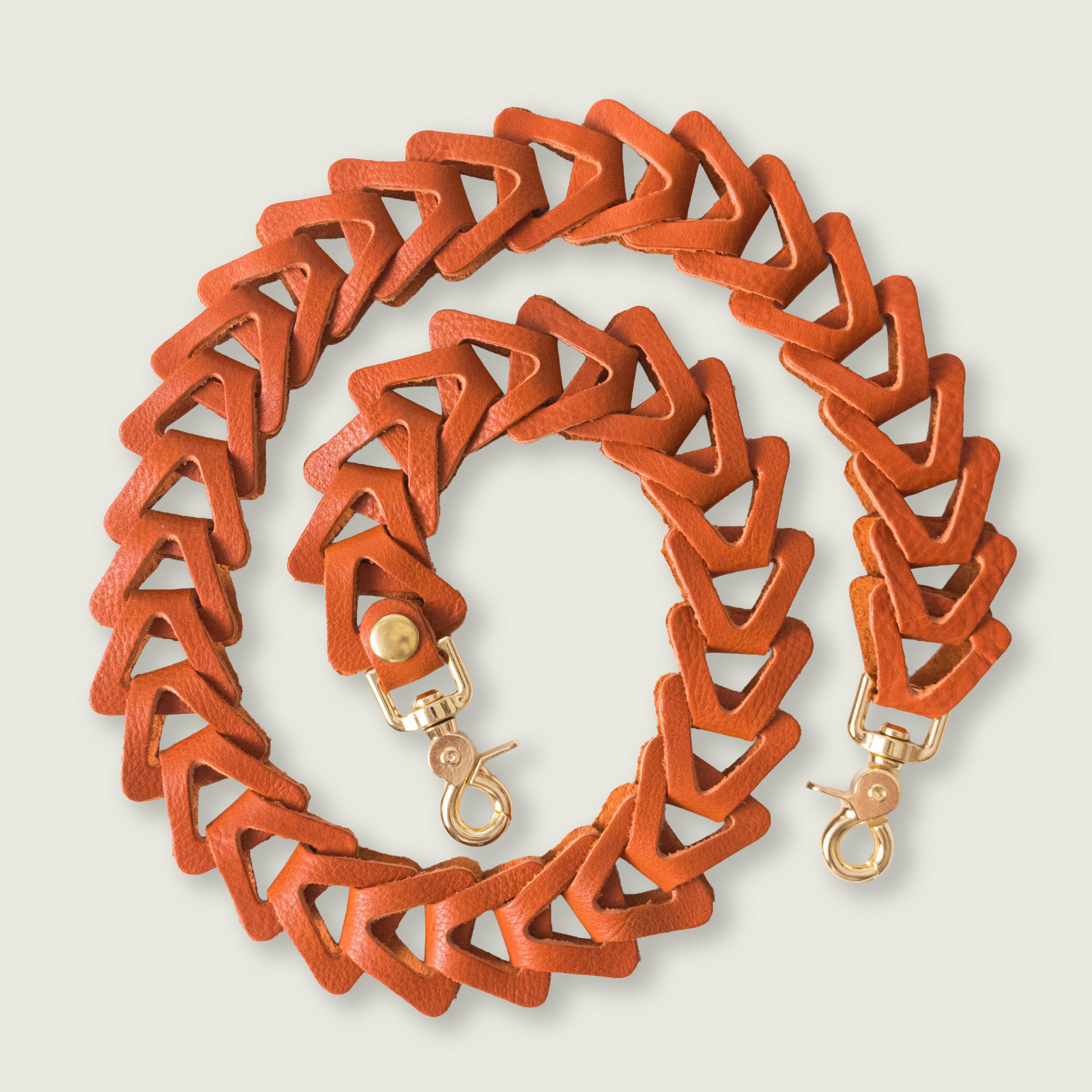 Pumpkin Bulldog Chain Link Strap