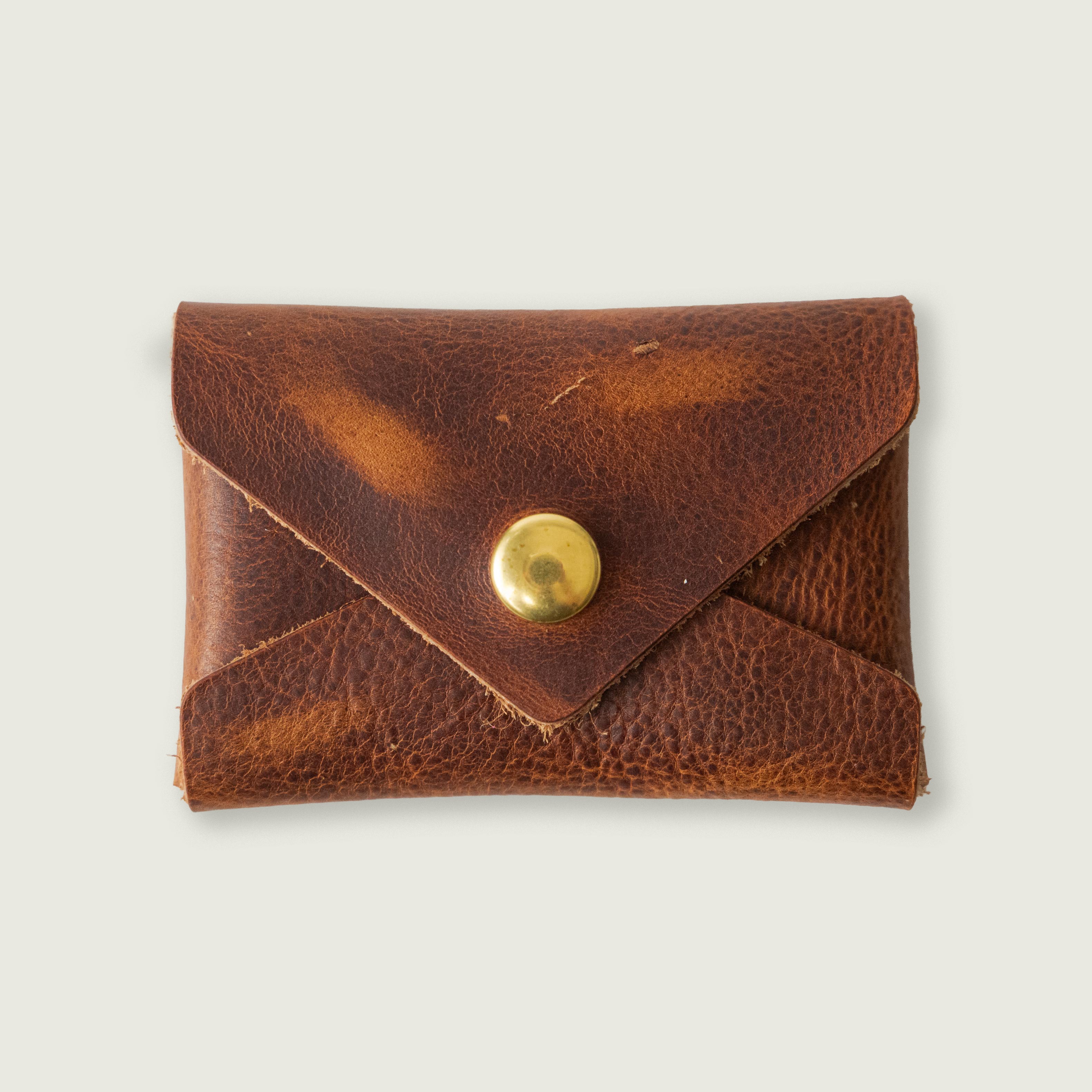 Mens Wallet: Original Bison Card Envelope | leather wallets KMM & Co.