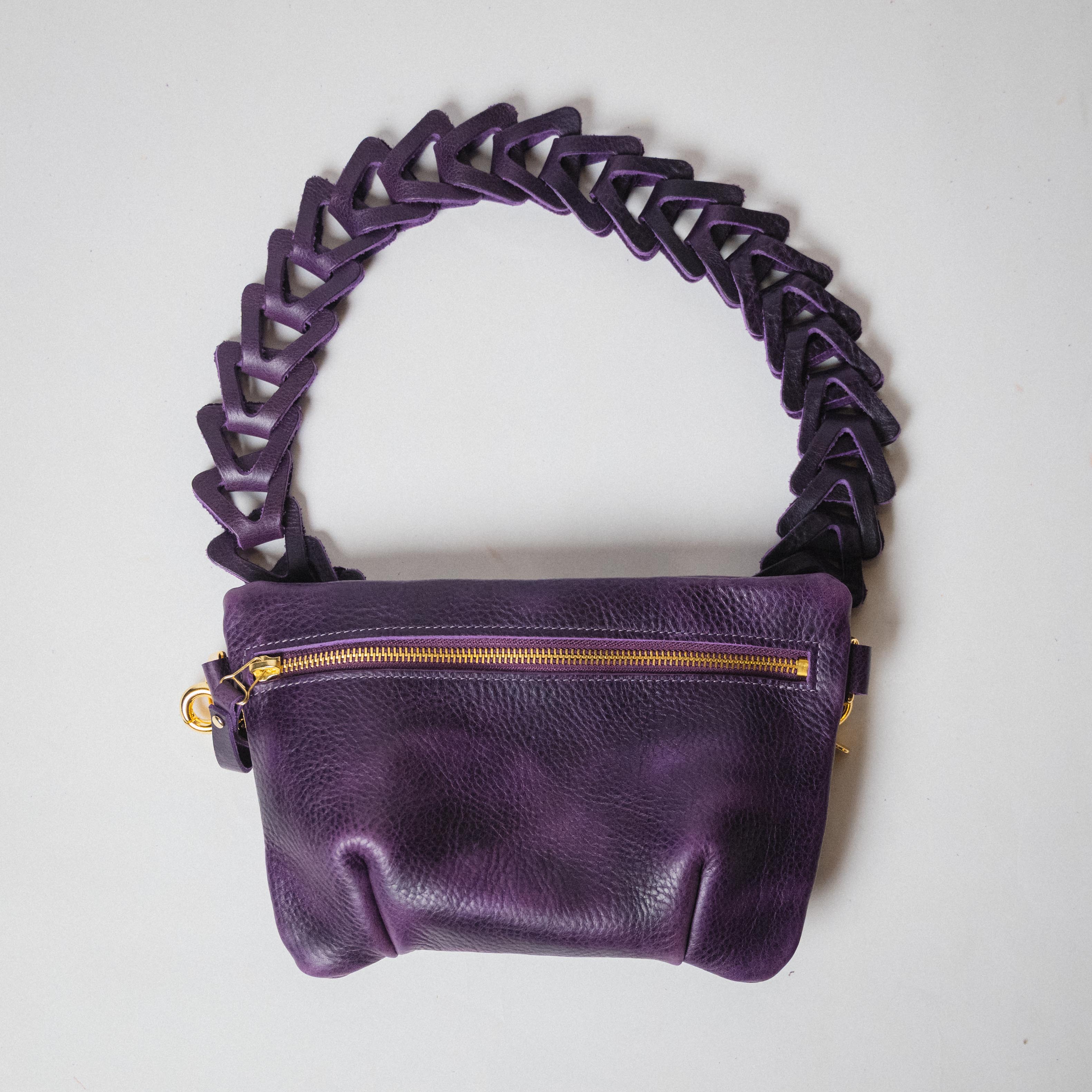 Purple Bulldog Belt Bag