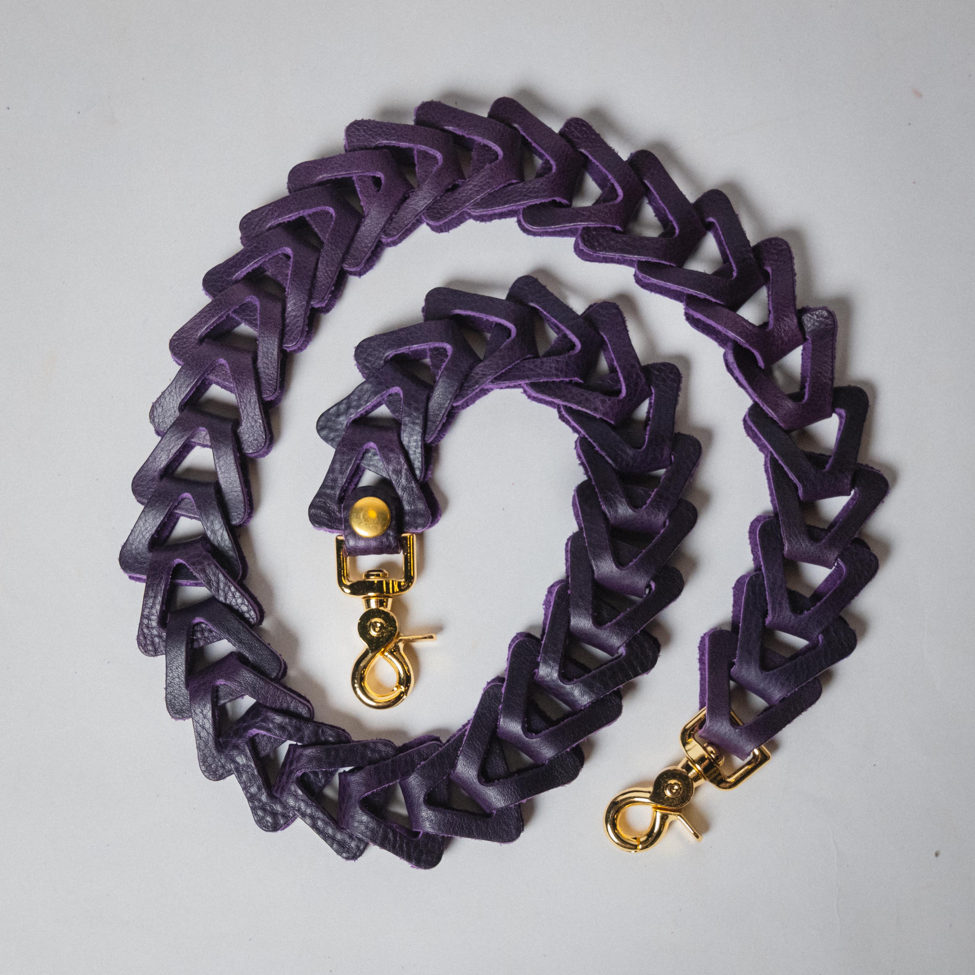Purple Bulldog Chain Link Strap