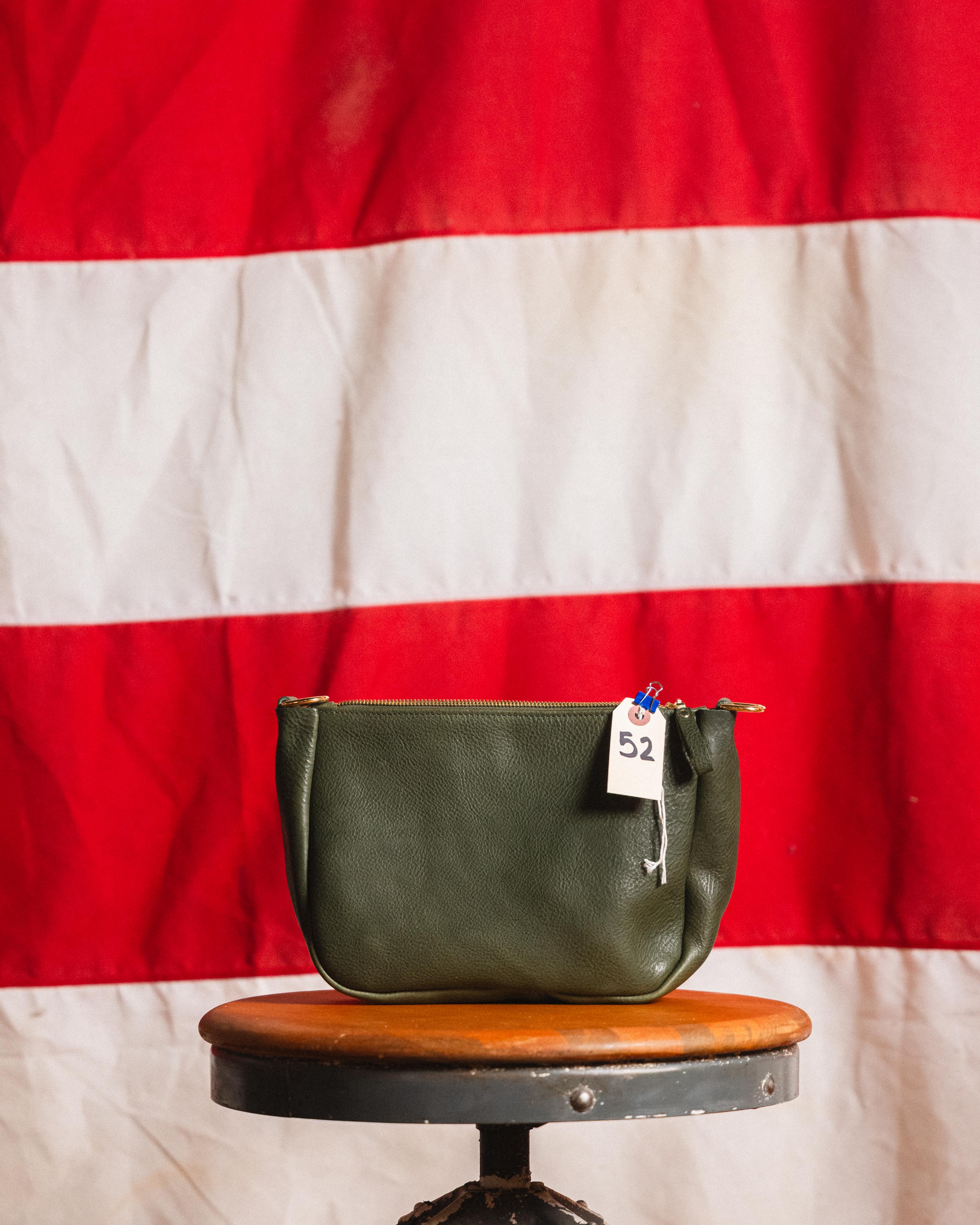 52. Italian Green Medium Crossbody Bag