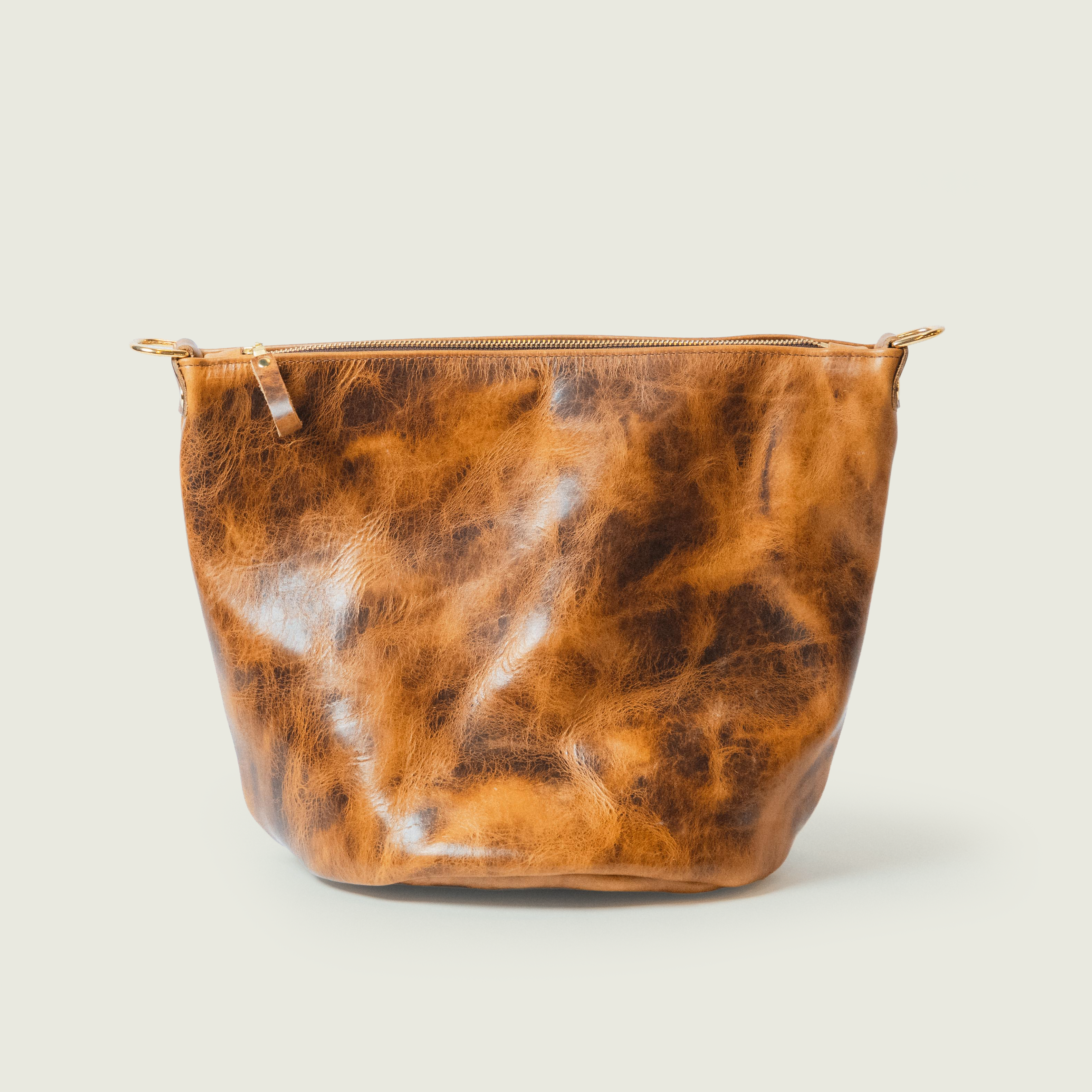 Zip-Top Bucket Bag | Leather Tote Bag KMM & Co – KMM & Co.