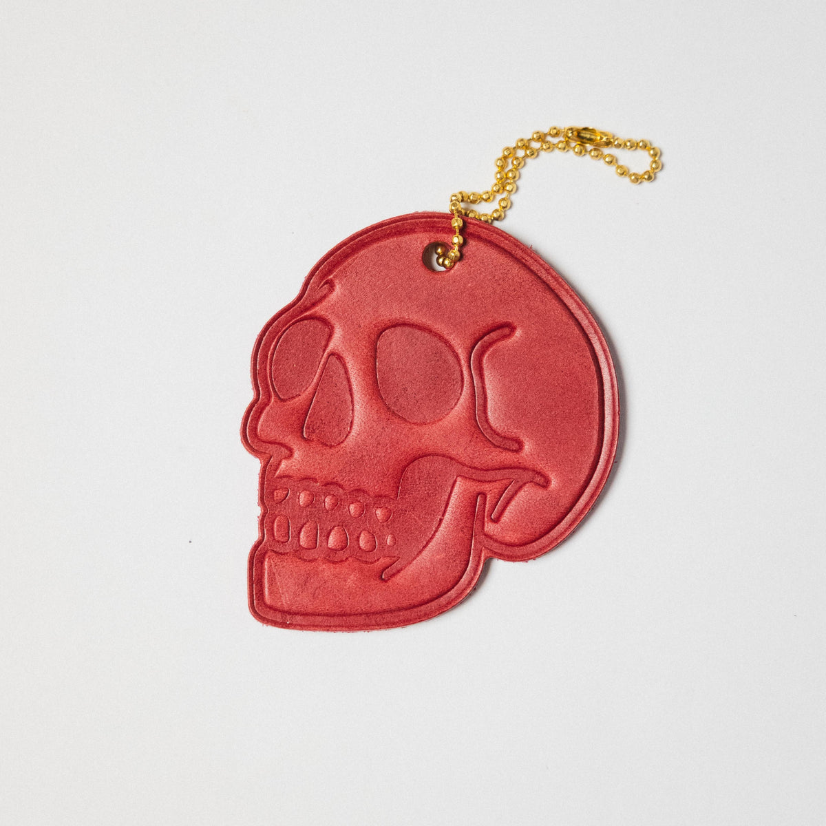 Leather Skull Tag