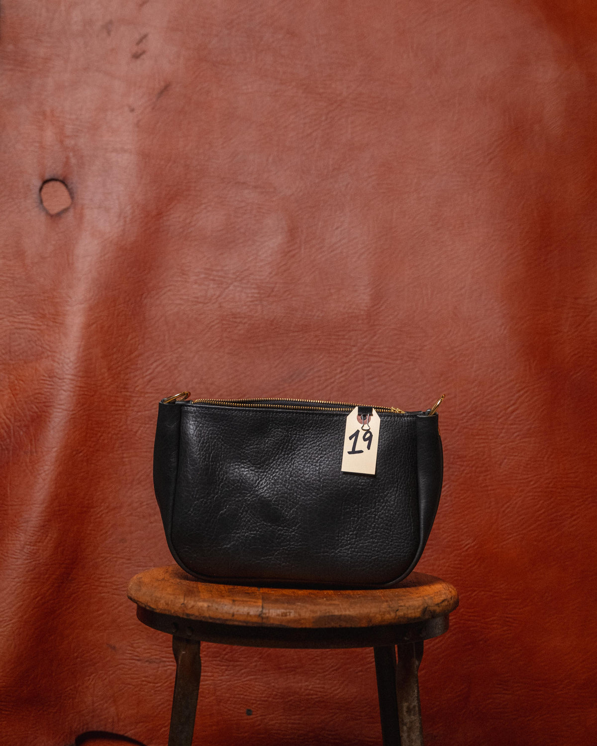 19. Black Navajo Bison Medium Crossbody Bag