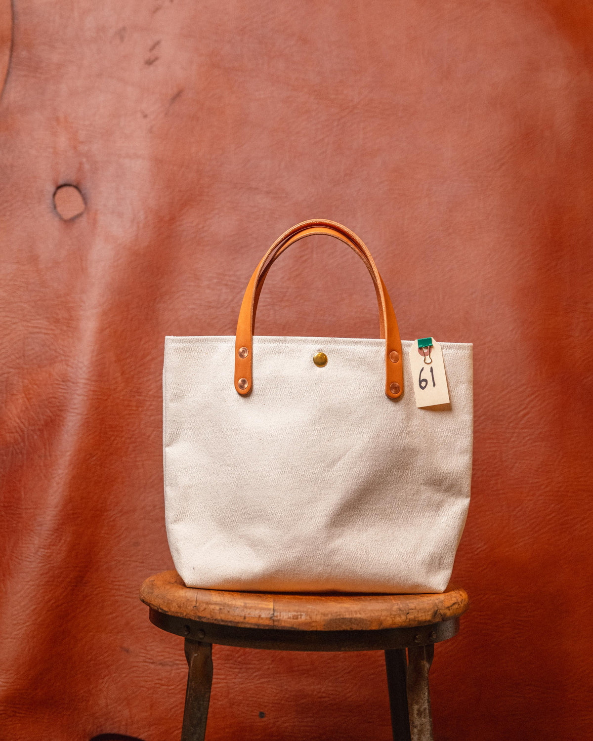 61. Natural Canvas Mini Tote